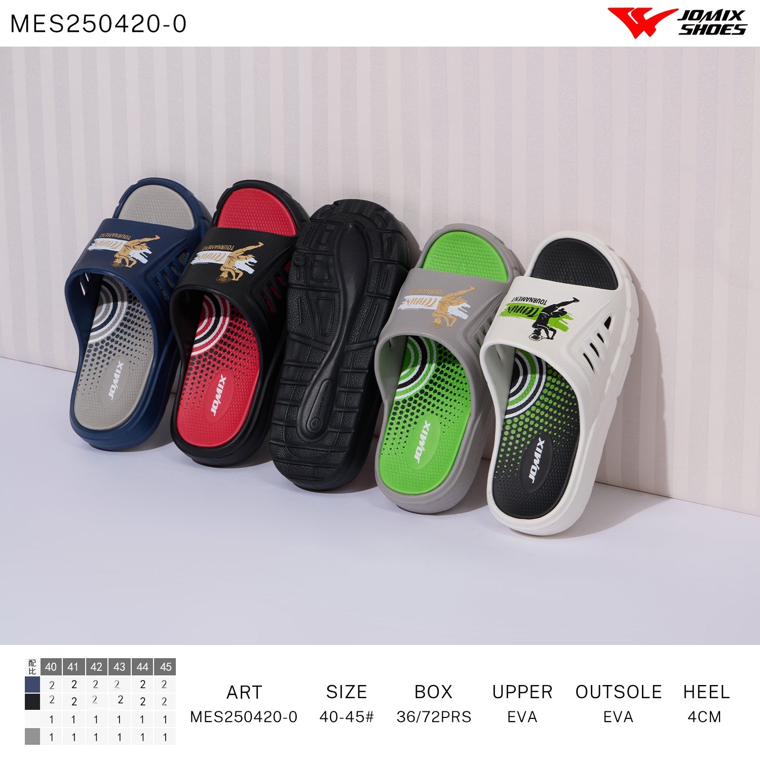 Ciabatte Uomo Mix Colore Mes250420 - 0 - Fornitura all'ingrosso di Ciabatte Uomo da Jomix Shoes B2B