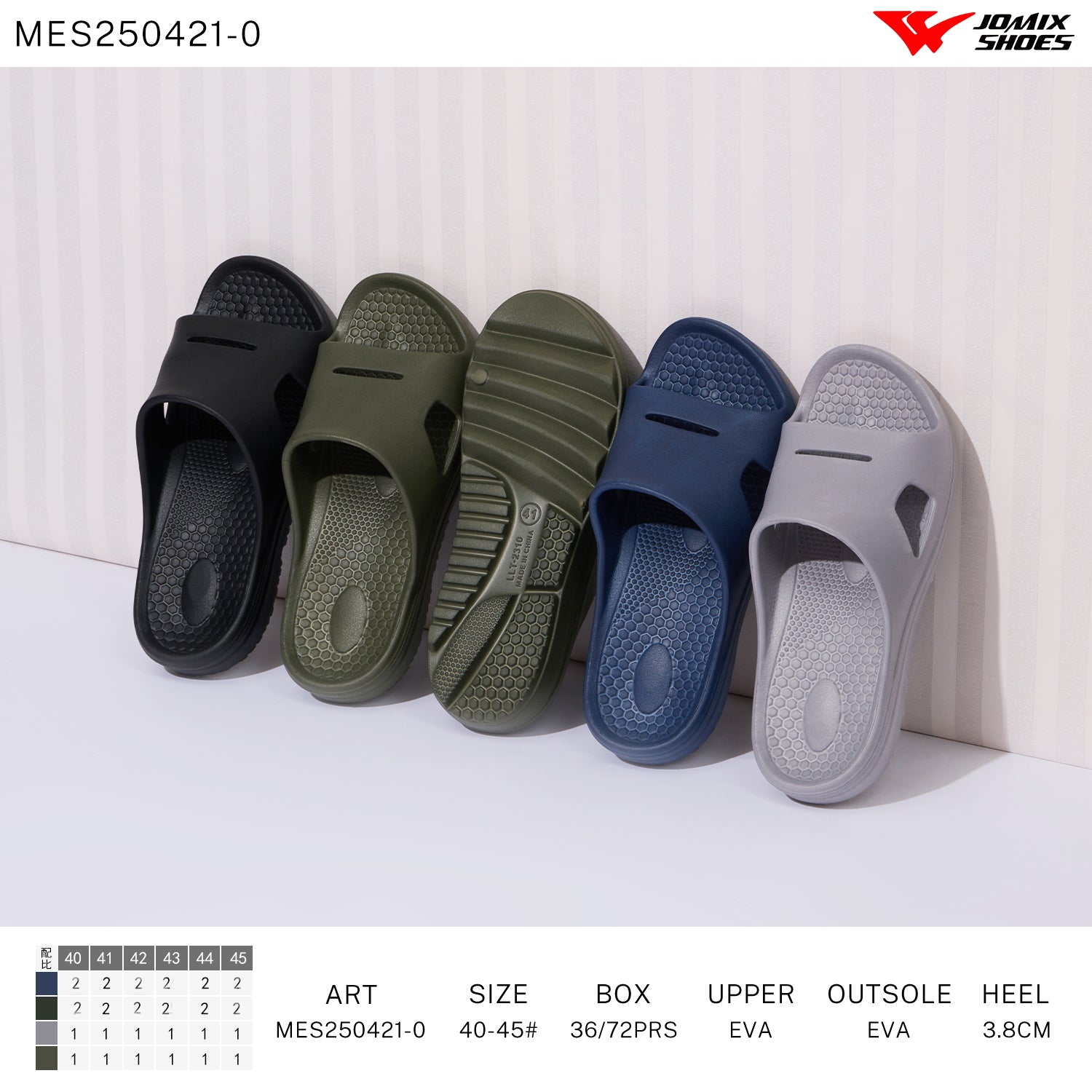 Ciabatte Uomo Mix Colore Mes250421 - 0 - Fornitura all'ingrosso di Ciabatte Uomo da Jomix Shoes B2B