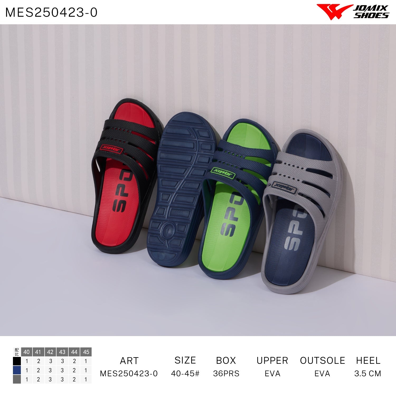 Ciabatte Uomo Mix Colore Mes250423 - 0 - Fornitura all'ingrosso di Ciabatte Uomo da Jomix Shoes B2B