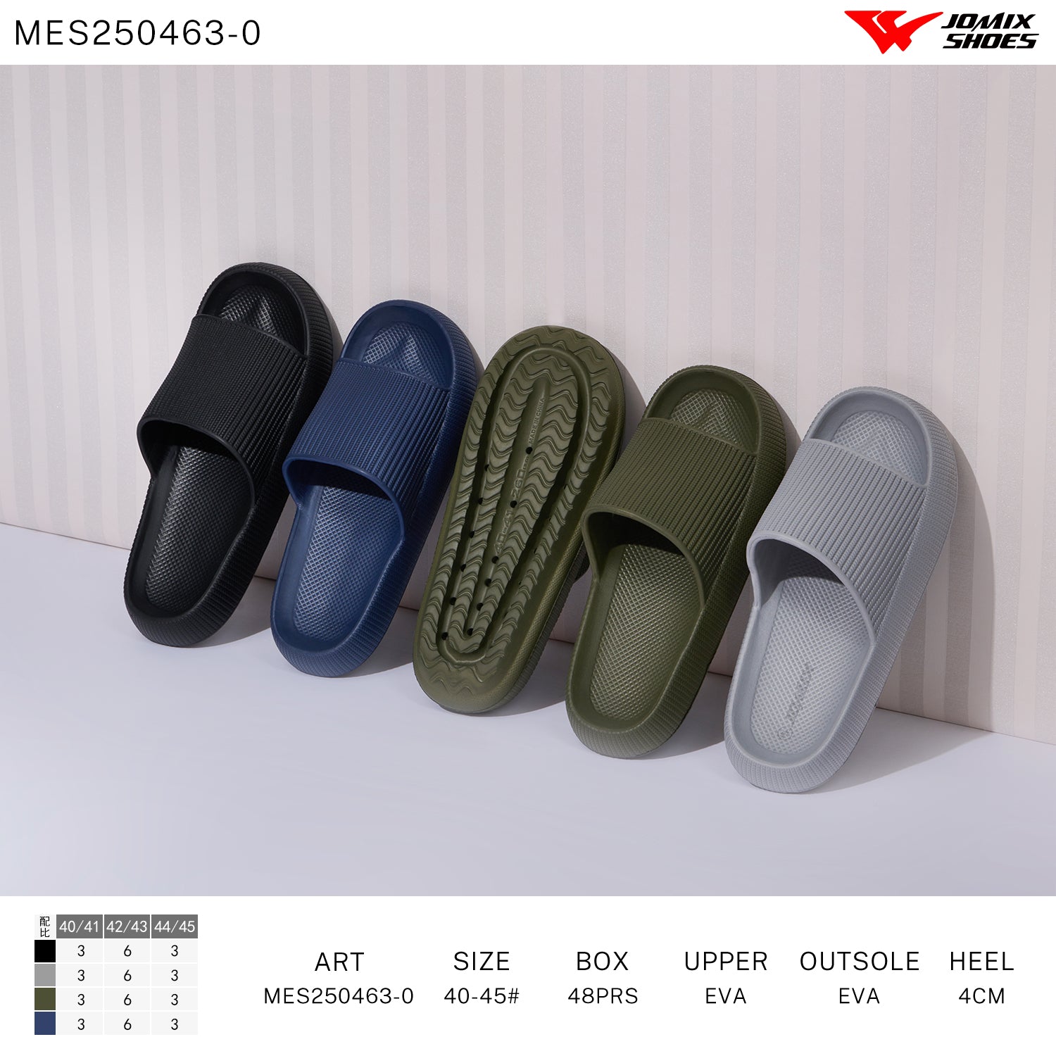 Ciabatte Uomo Mix Colore Mes250463 - 0 - Fornitura all'ingrosso di Ciabatte Uomo da Jomix Shoes B2B