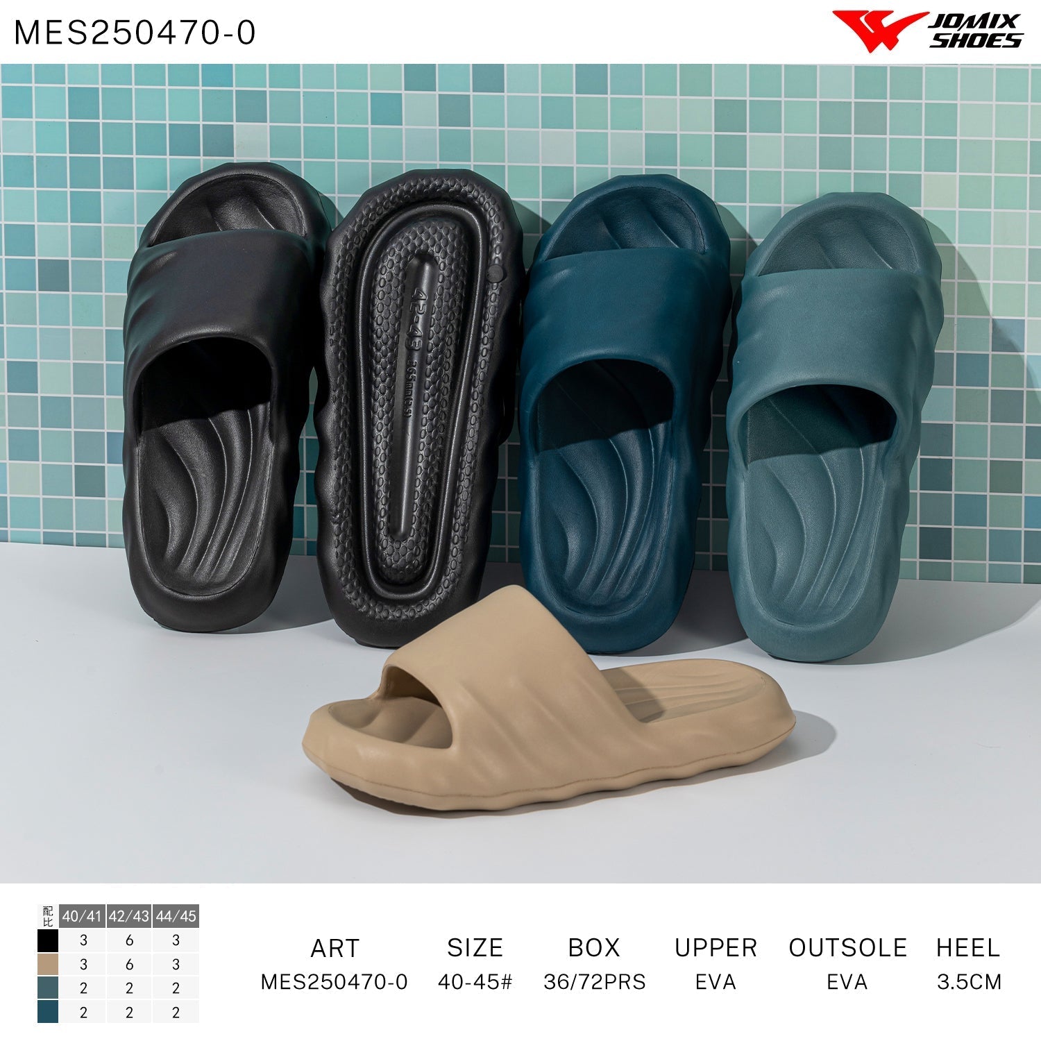 Ciabatte Uomo Mix Colore Mes250470 - 0 - Fornitura all'ingrosso di Ciabatte Uomo da Jomix Shoes B2B