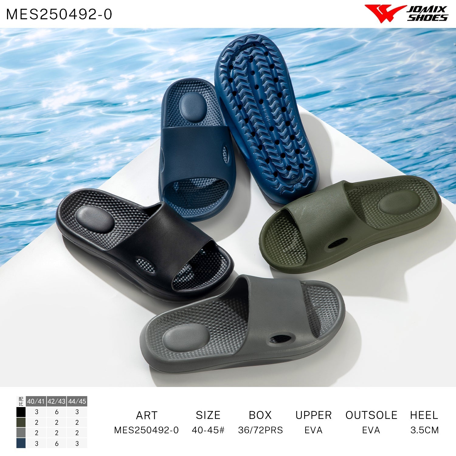 Ciabatte Uomo Mix Colore Mes250492 - 0 - Fornitura all'ingrosso di Ciabatte Uomo da Jomix Shoes B2B