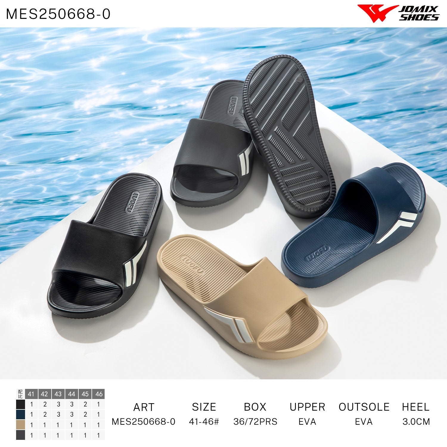 Ciabatte Uomo Mix Colore Mes250668 - 0 - Fornitura all'ingrosso di Ciabatte Uomo da Jomix Shoes B2B