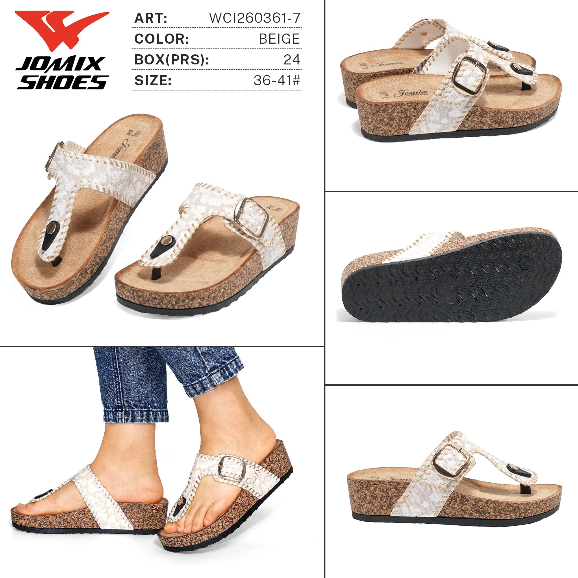 Infradito da Donna WCI260361 - 7 - Fornitura all'ingrosso di Infradito Donna da Jomix Shoes B2B