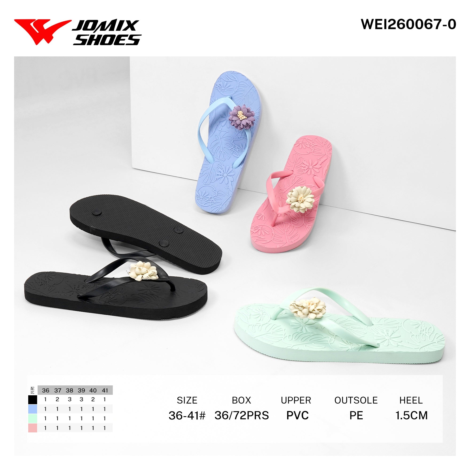 Infradito da Donna WEI260067 - 0 - Fornitura all'ingrosso di Infradito Donna da Jomix Shoes B2B