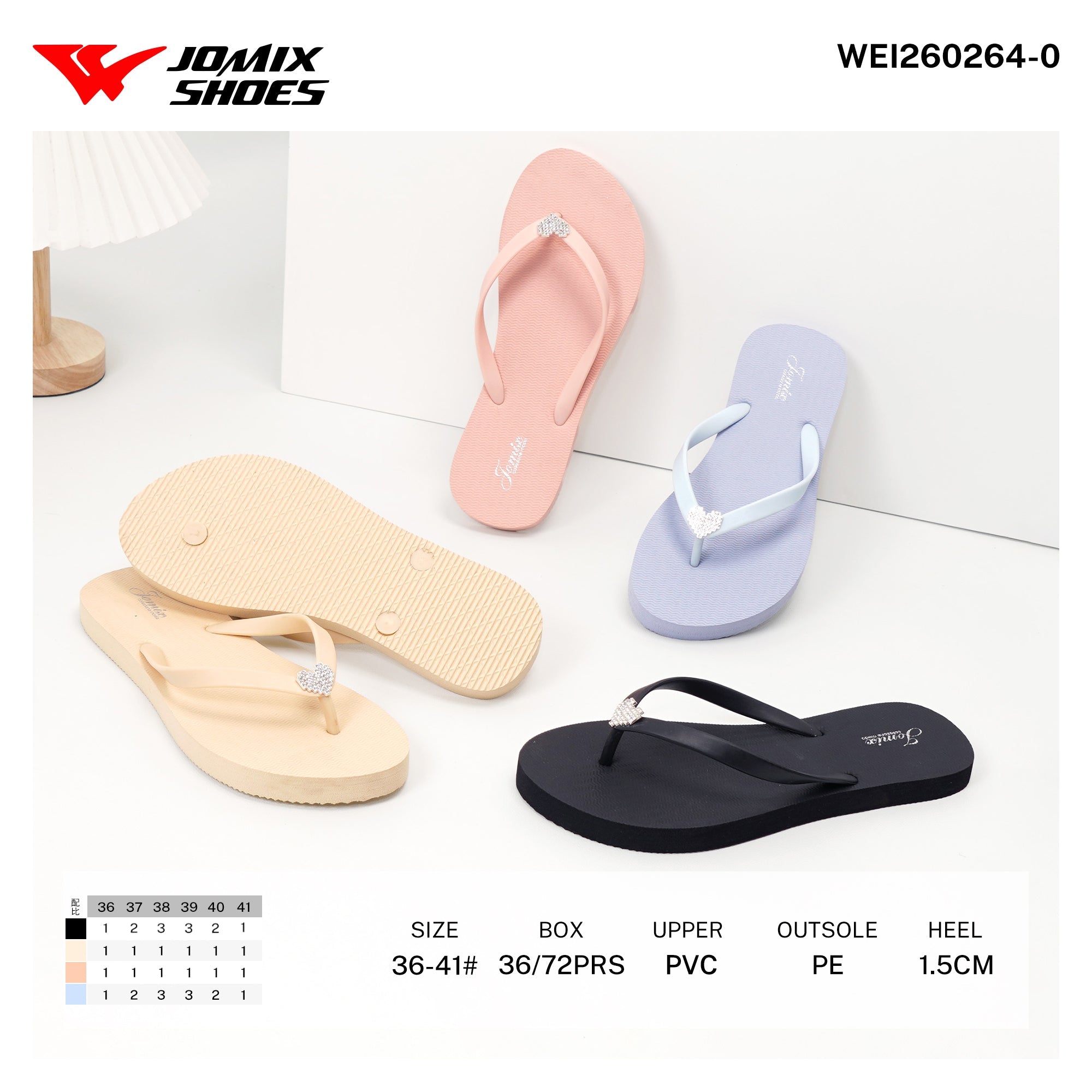 Infradito da Donna WEI260264 - 0 - Fornitura all'ingrosso di Infradito Donna da Jomix Shoes B2B