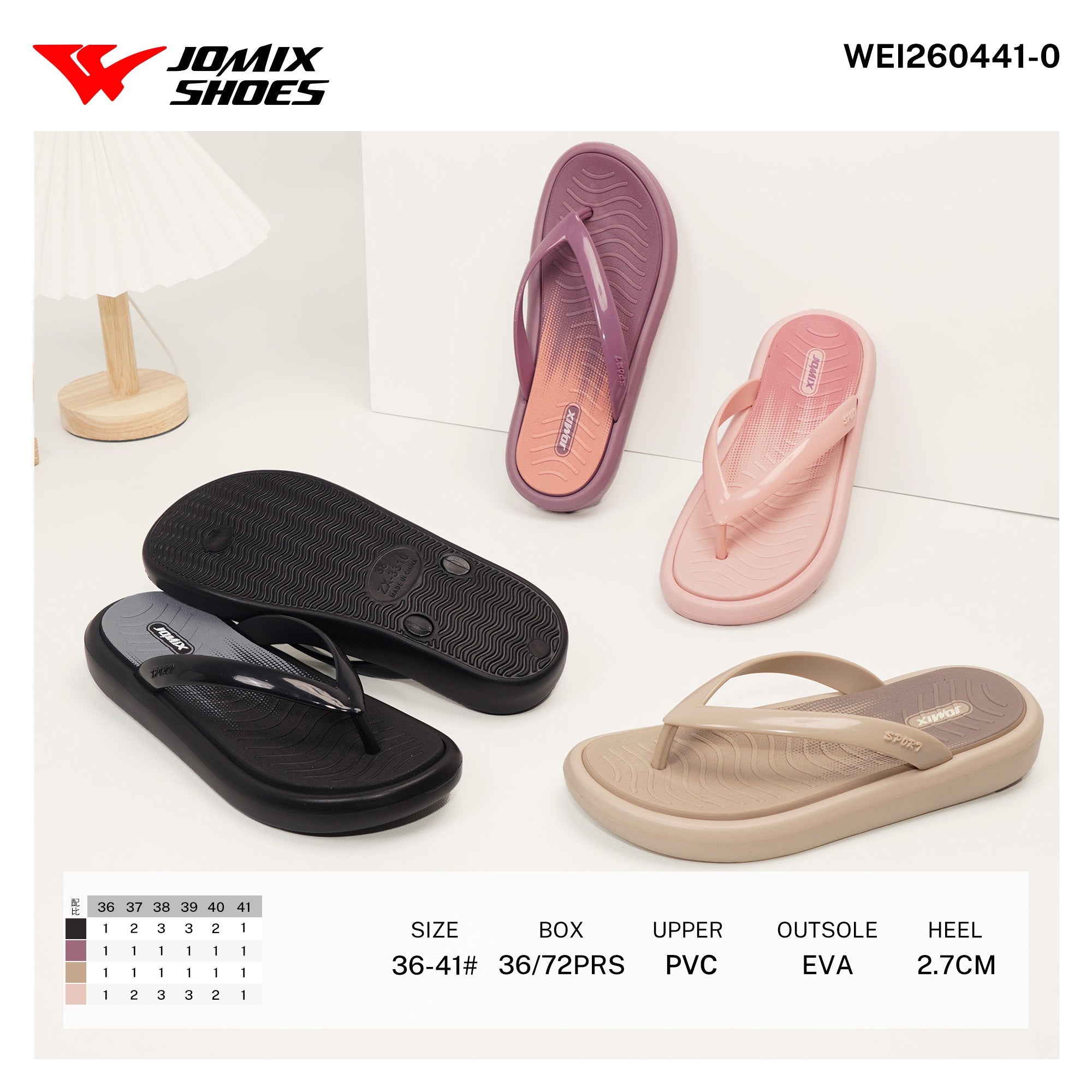 Infradito da Donna WEI260441 - 0 - Fornitura all'ingrosso di Infradito Donna da Jomix Shoes B2B