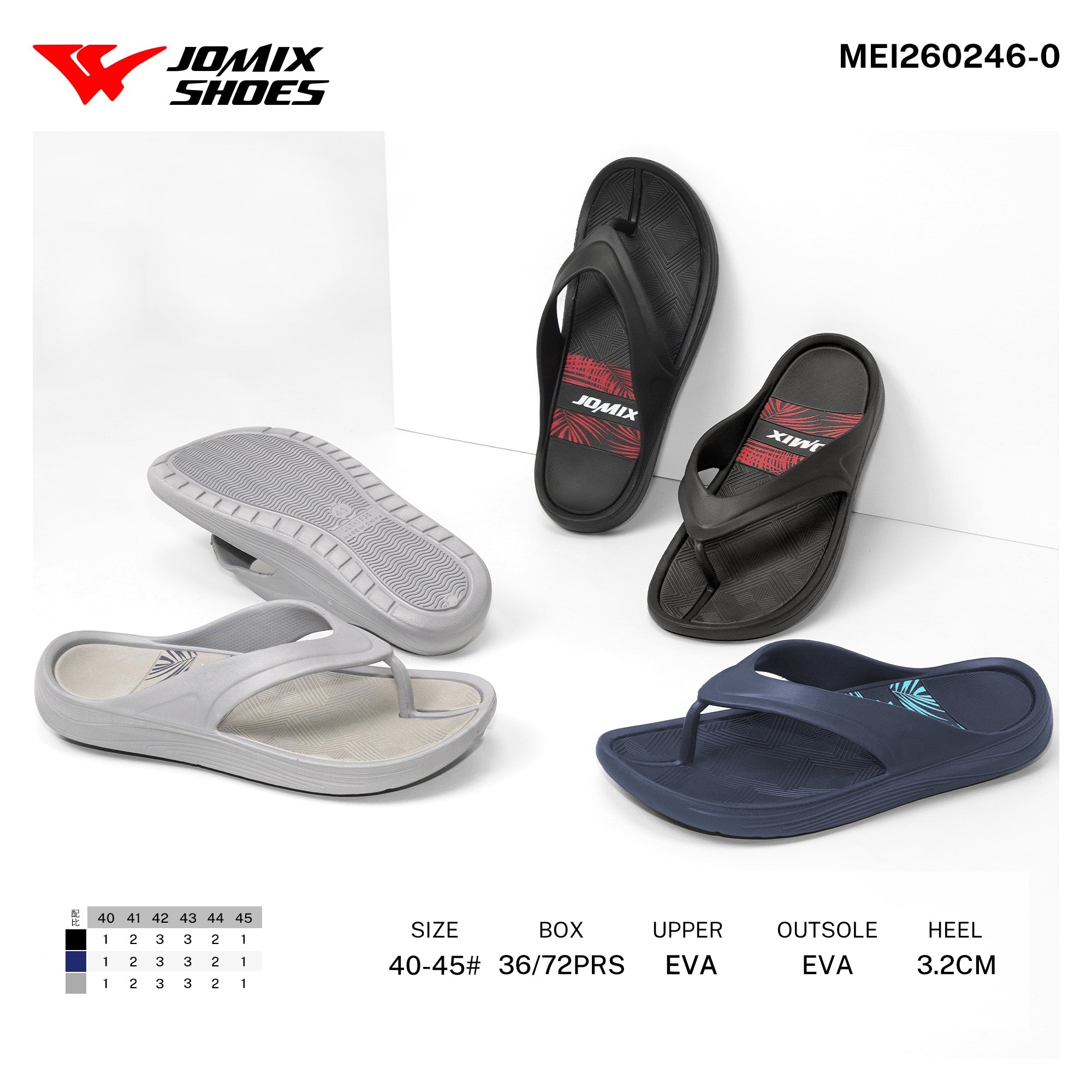 Infradito da Uomo MEI260246 - 0 - Fornitura all'ingrosso di Infradito Donna da Jomix Shoes B2B