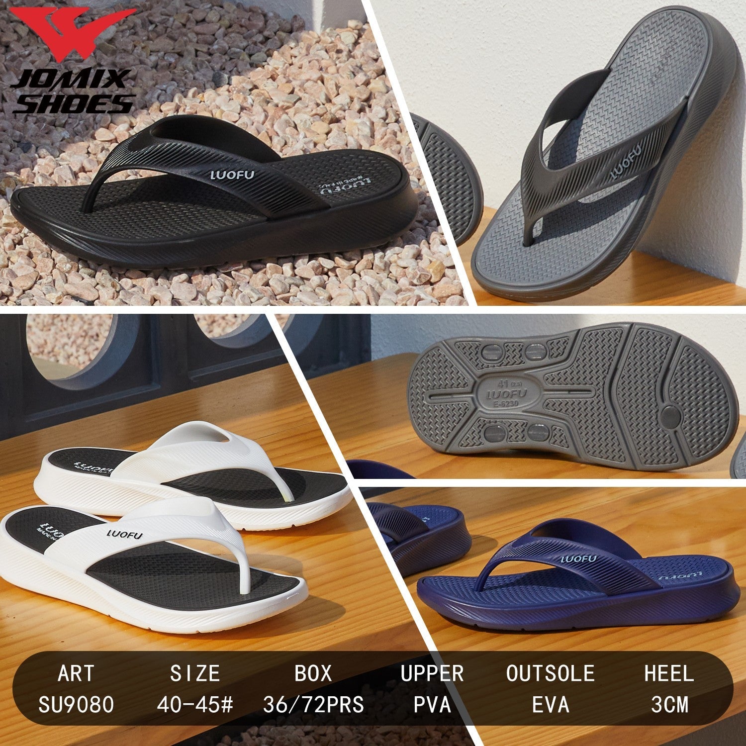 Infradito Uomo LuoFu SU9080 - Fornitura all'ingrosso di Infradito Uomo da Jomix Shoes B2B