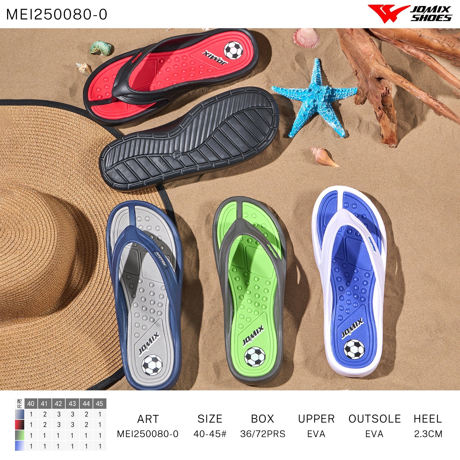 Infradito Uomo Mix Colore Mei250080 - 0 - Fornitura all'ingrosso di infradito Uomo da Jomix Shoes B2B