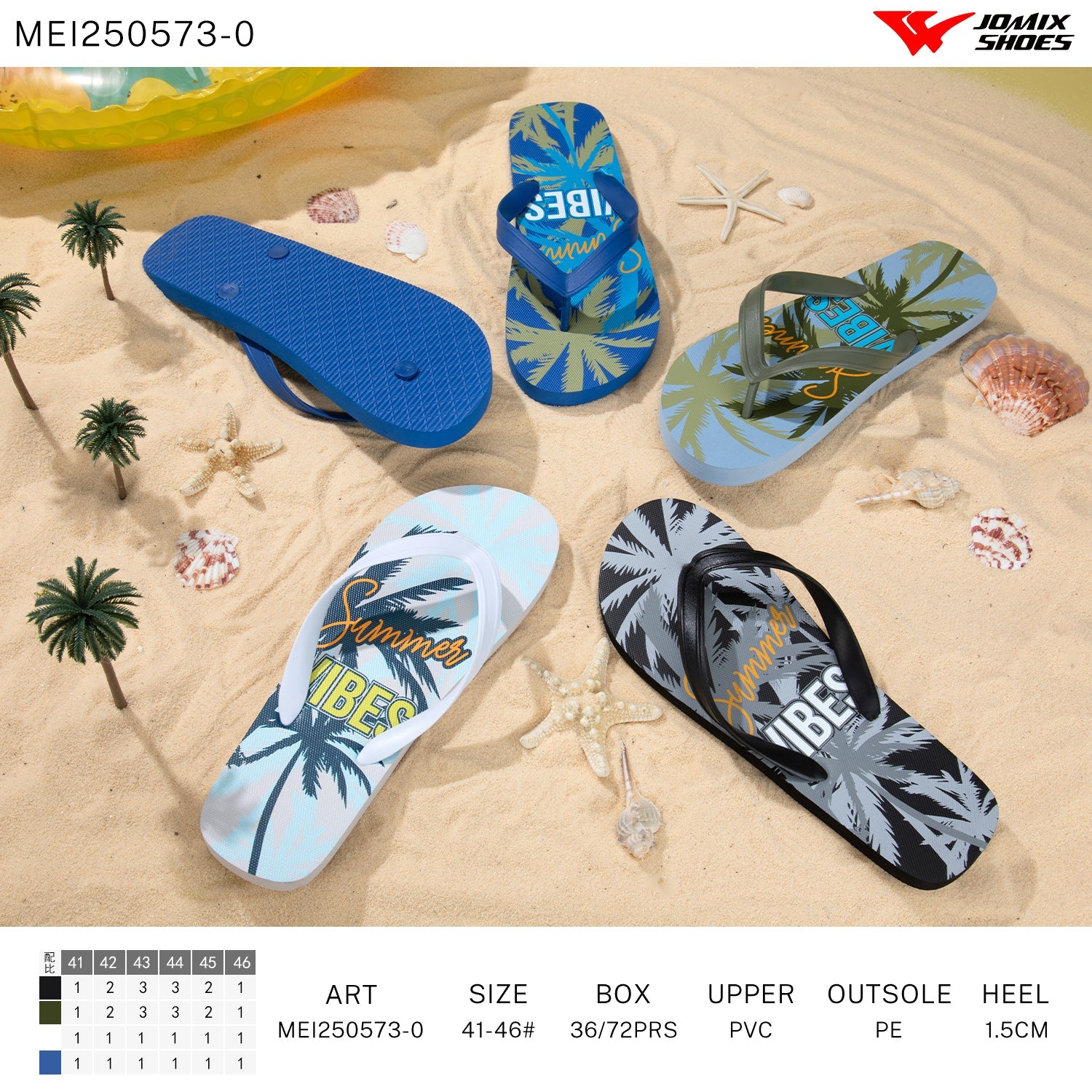 Infradito Uomo Mix Colore Mei250573 - 0 - Fornitura all'ingrosso di infradito Uomo da Jomix Shoes B2B