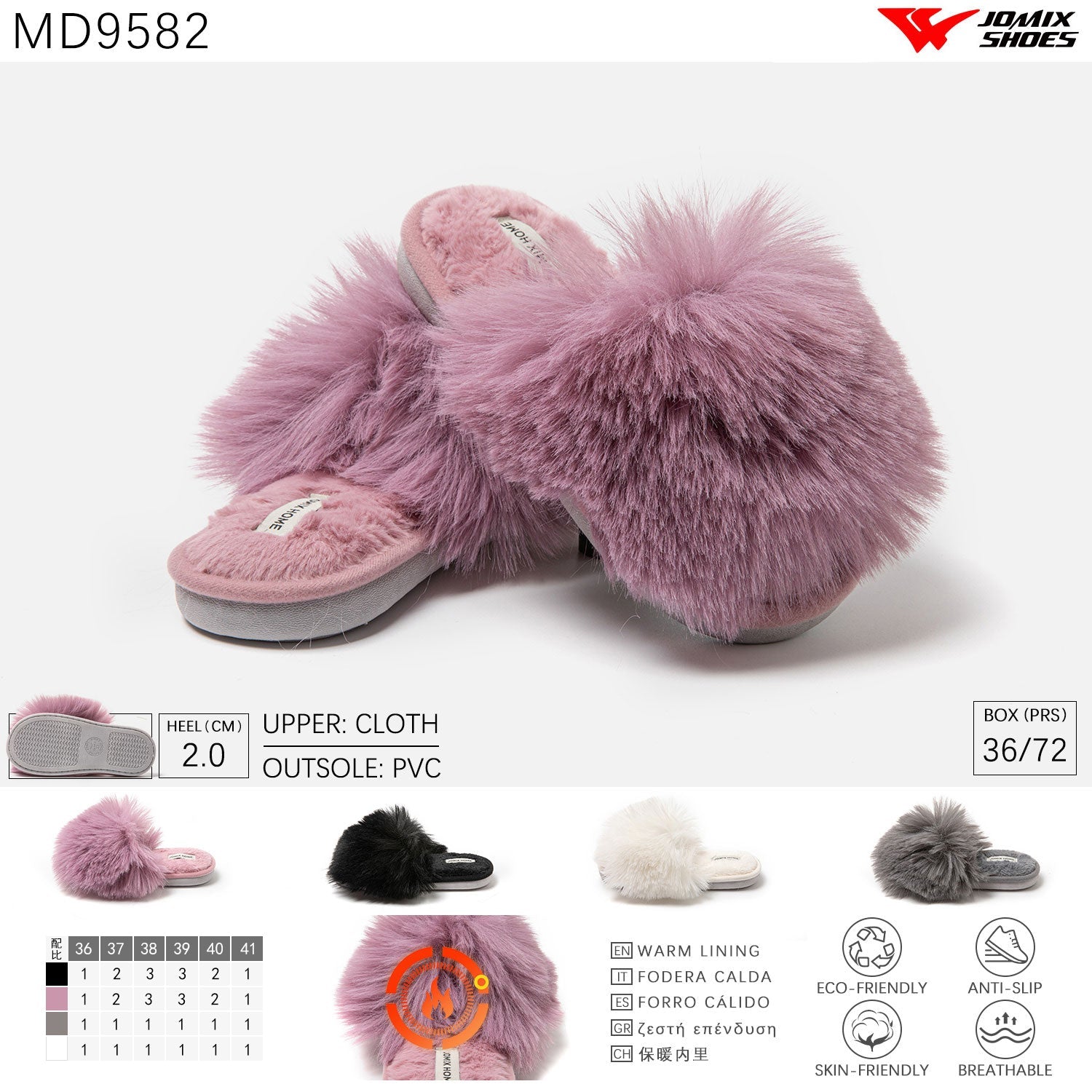 Pantofole da donna invernali Jomix Shoes MD9582 - Fornitura all'ingrosso di Scarpe Donna da Jomix Shoes B2B