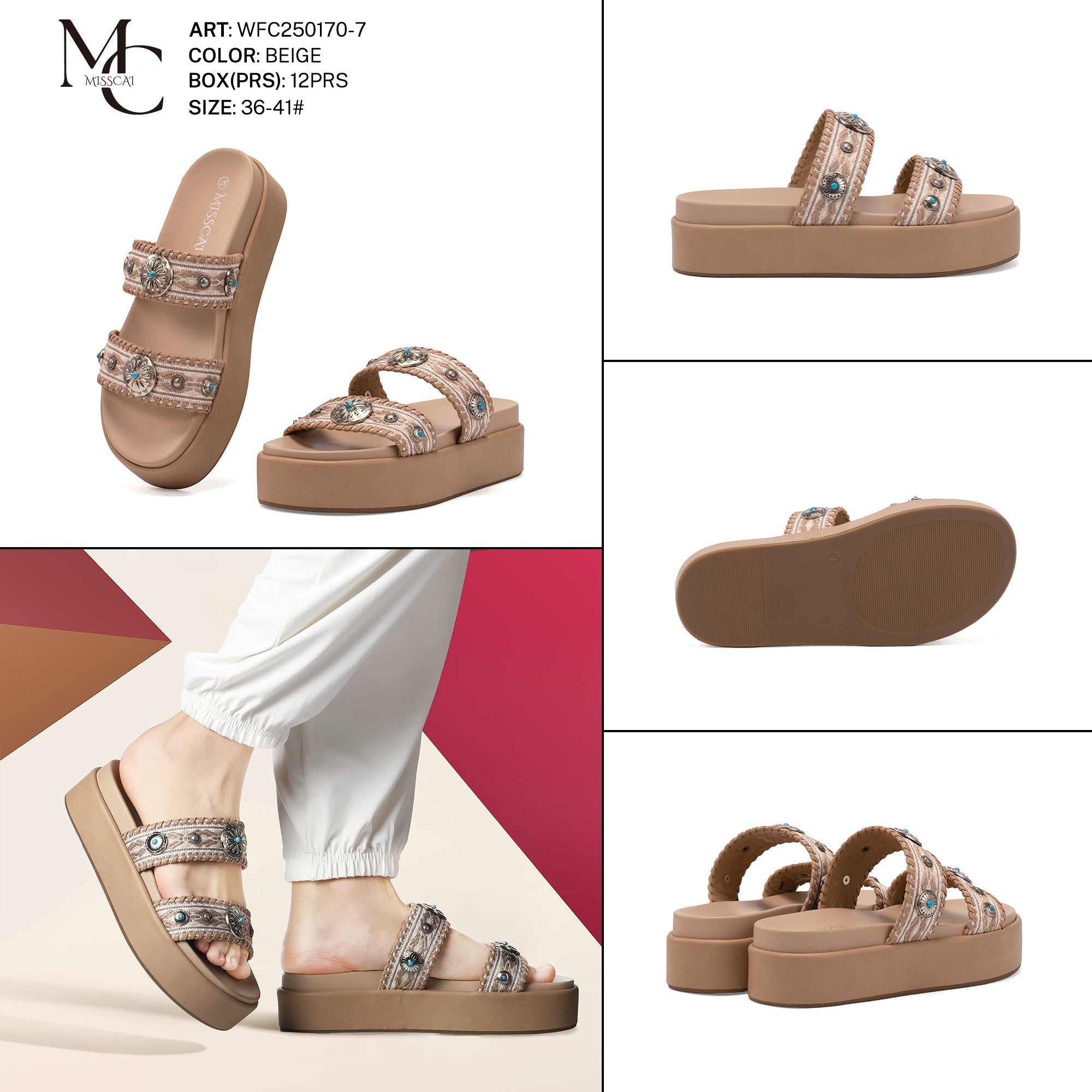 Miss Cai Sandali Donna Aperti Wfc250170 - 7 - Fornitura all'ingrosso di Sandali Donna da Jomix Shoes B2B