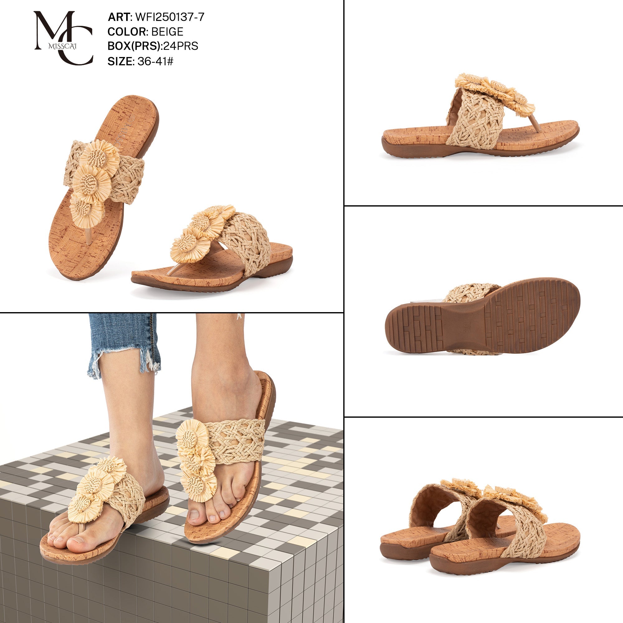Miss Cai Sandali Donna Aperti Wfi250137 - 7 - Fornitura all'ingrosso di Sandali Donna da Jomix Shoes B2B