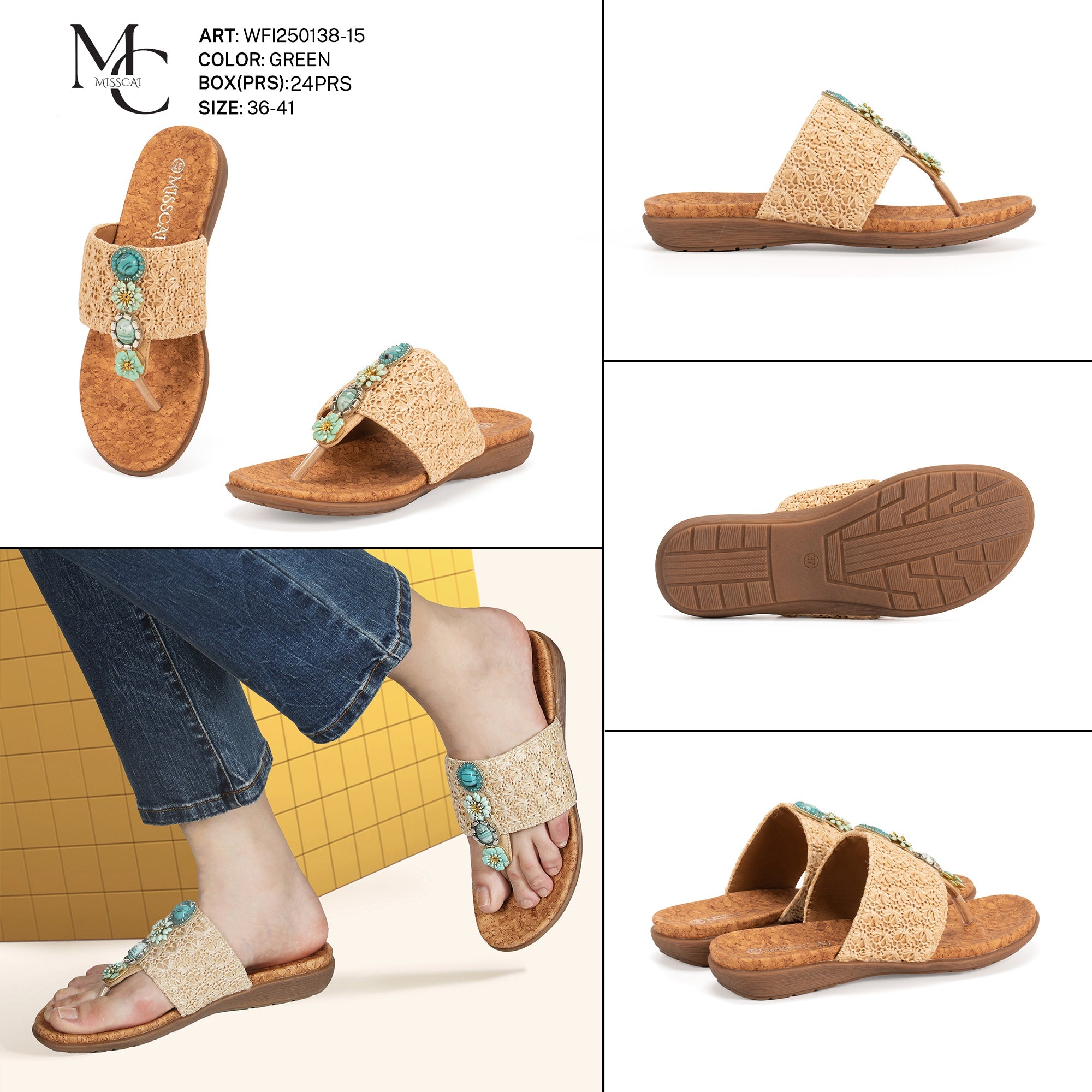 Miss Cai Sandali Donna Aperti Wfi250138 - 15 - Fornitura all'ingrosso di Sandali Donna da Jomix Shoes B2B