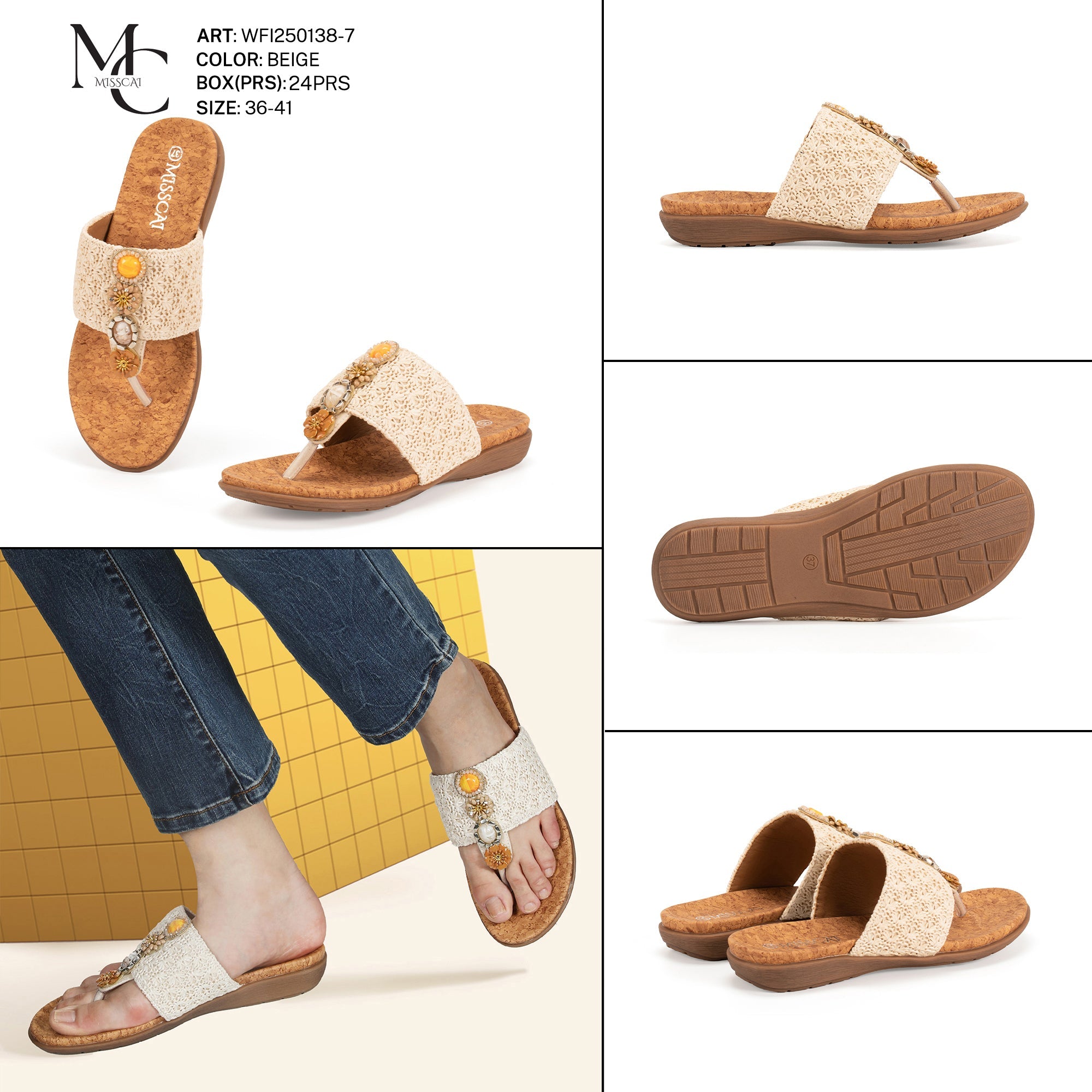 Miss Cai Sandali Donna Aperti Wfi250138 - 7 - Fornitura all'ingrosso di Sandali Donna da Jomix Shoes B2B