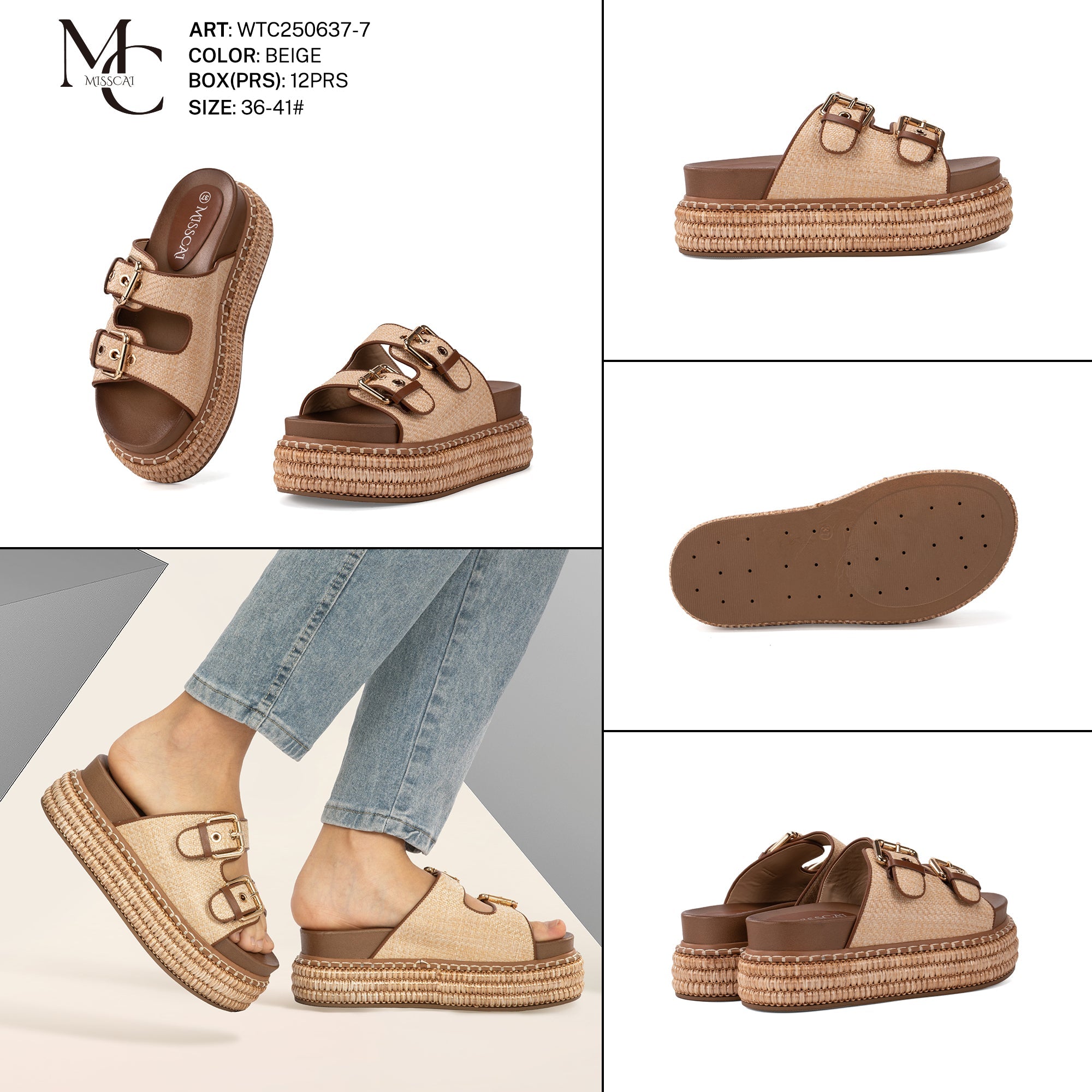 Miss Cai Sandali Donna Aperti Wtc250637 - 7 - Fornitura all'ingrosso di Sandali Donna da Jomix Shoes B2B