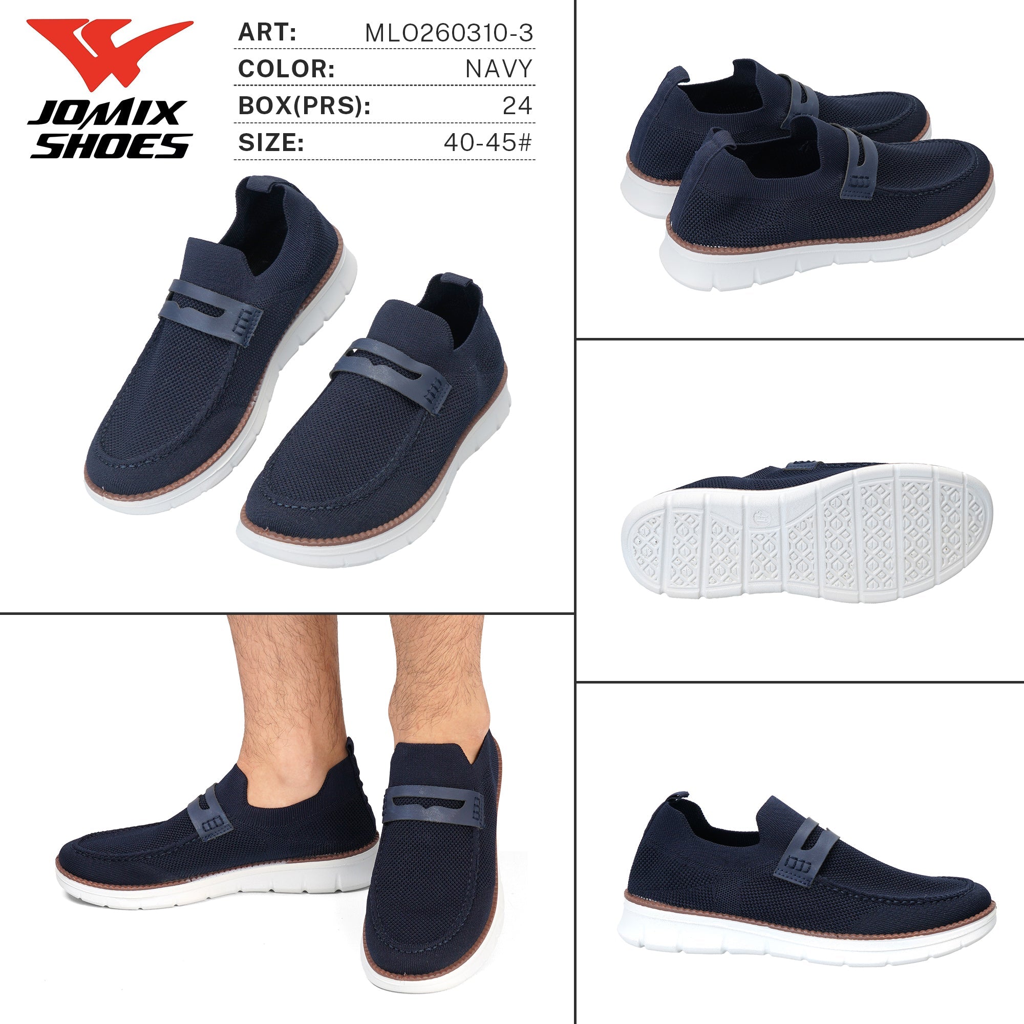 Mocassini da Uomo MLO260310 - 3 - Fornitura all'ingrosso di Mocassini da Jomix Shoes B2B