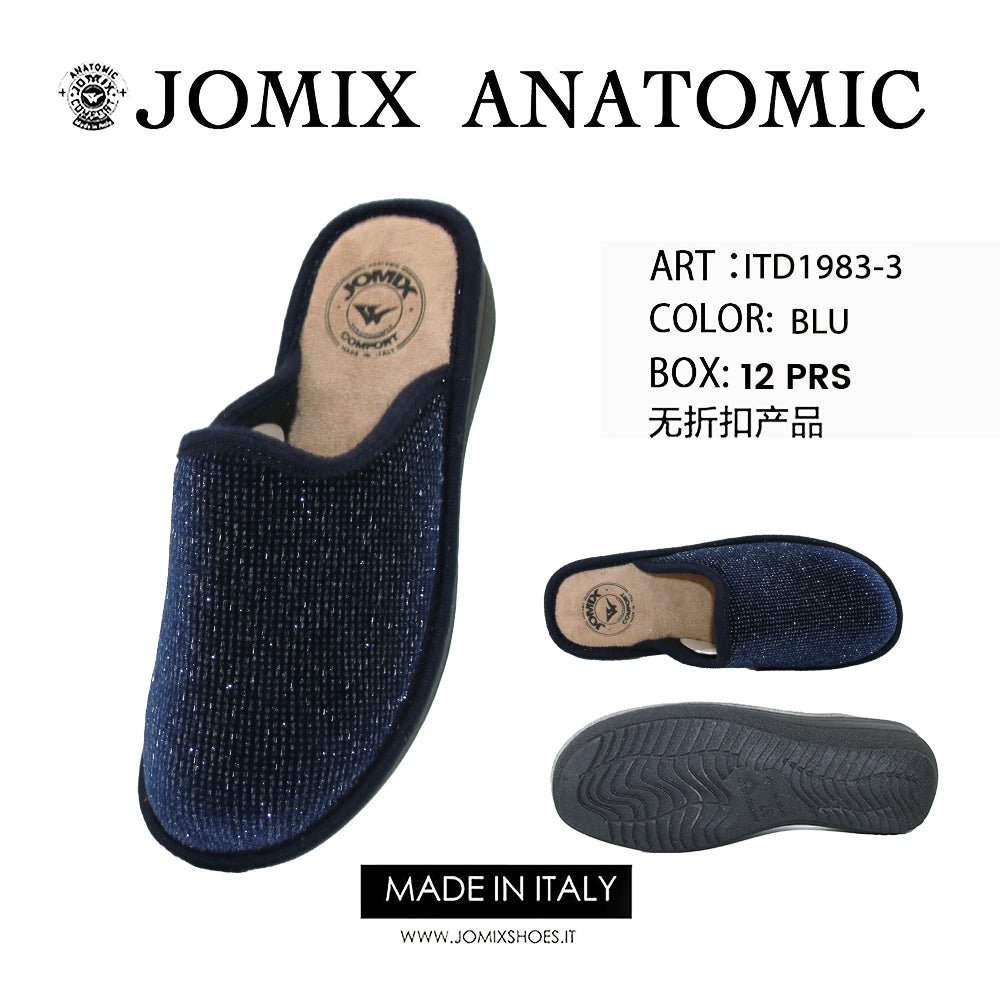 Pantofole anatomiche da donna invernali Jomix Made In Italy Shoes ITD1983 - 3 - Fornitura all'ingrosso di Pantofole Donna da Jomix Shoes B2B