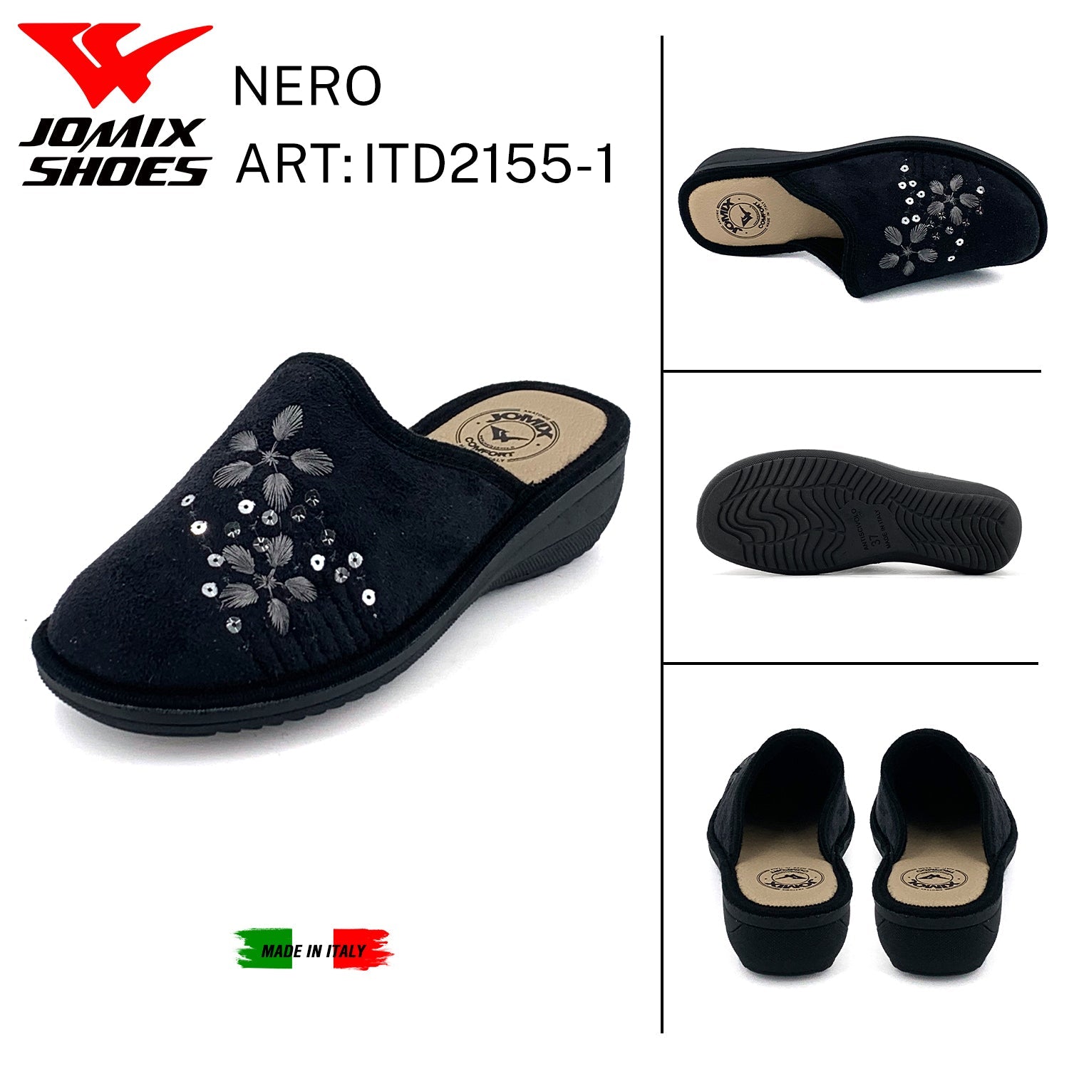 Pantofole anatomiche da donna invernali Jomix Made In Italy Shoes ITD2155 - 1 - Fornitura all'ingrosso di Pantofole Donna da Jomix Shoes B2B