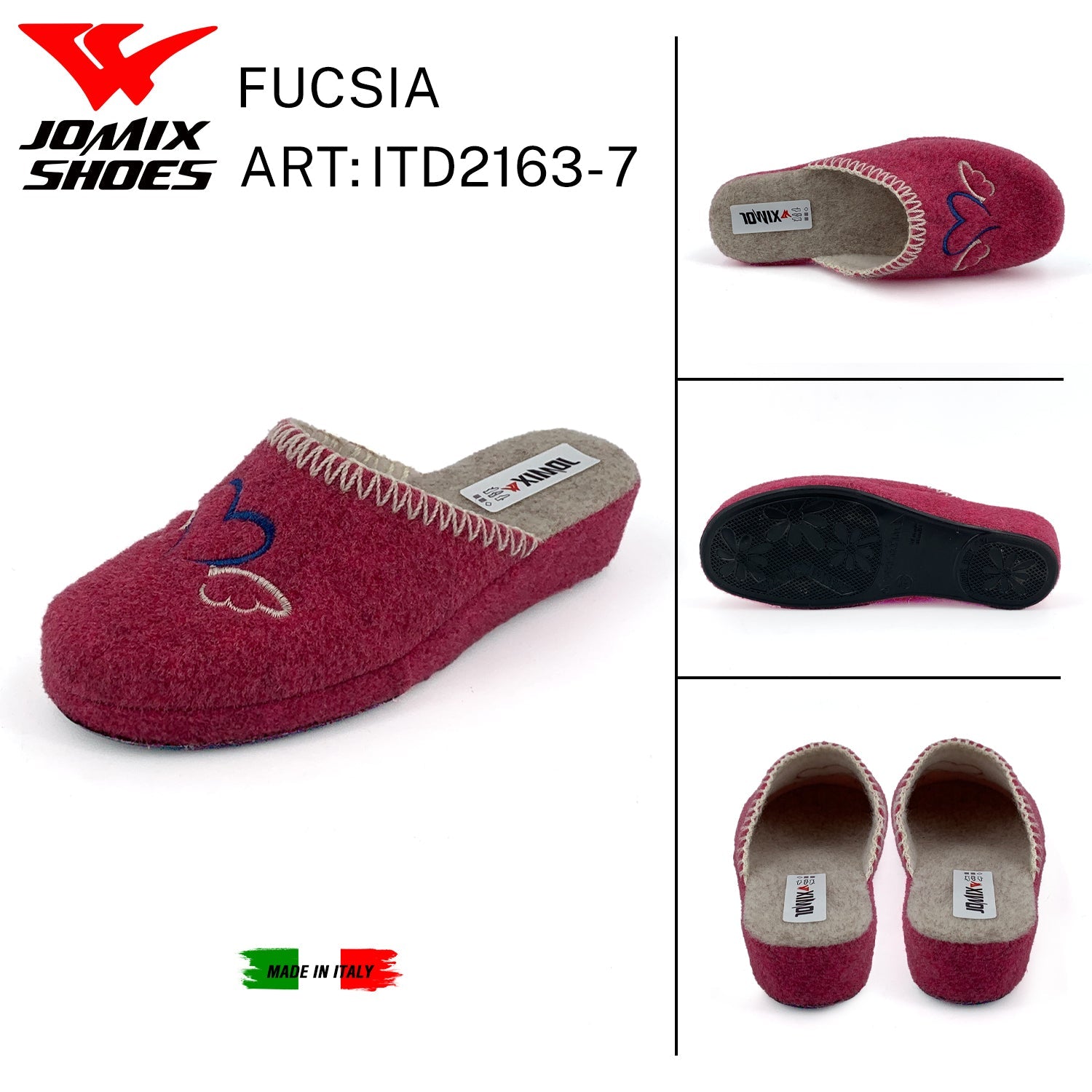 Pantofole anatomiche da donna invernali Jomix Made In Italy Shoes ITD2163 - 7 - Fornitura all'ingrosso di Pantofole Donna da Jomix Shoes B2B