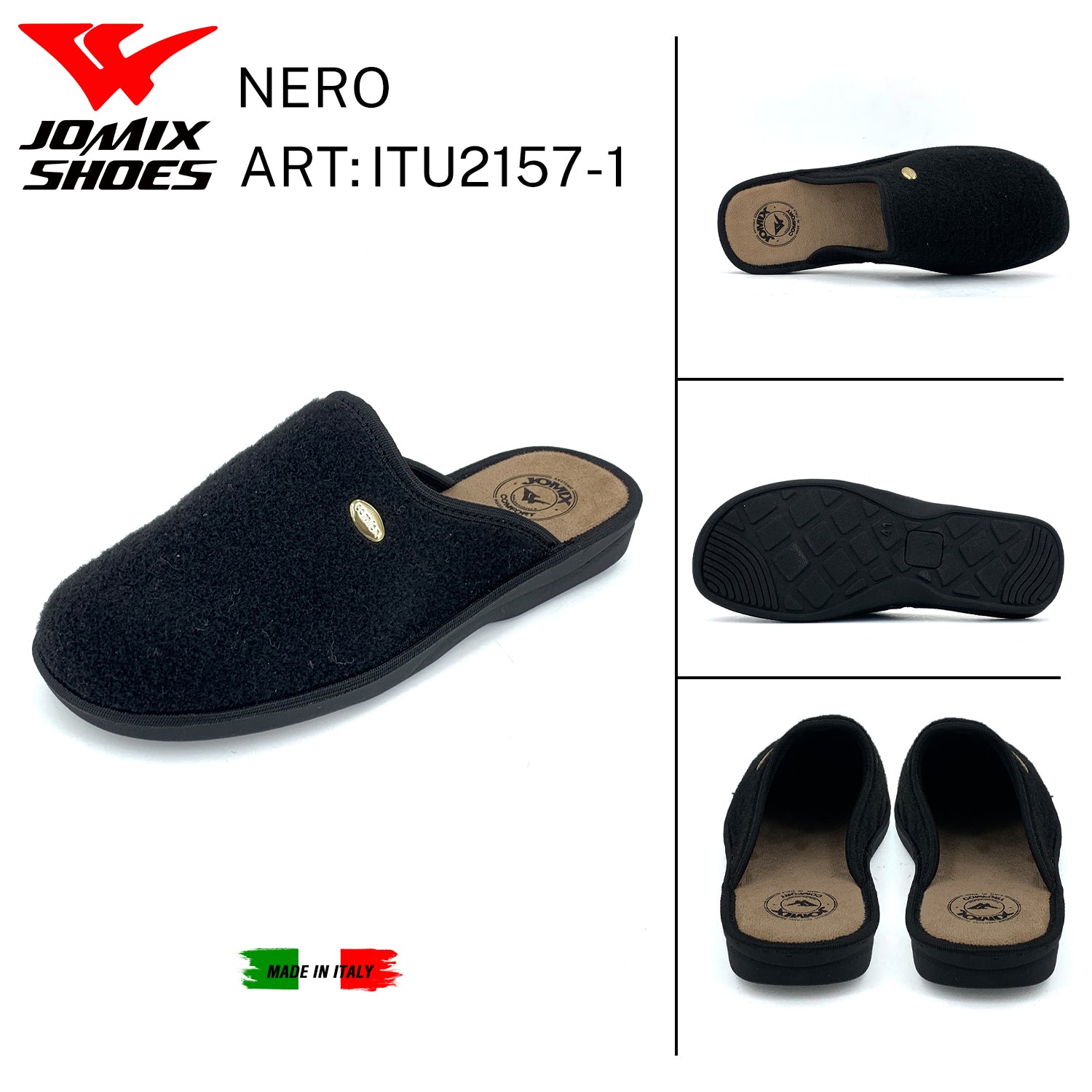 Pantofole anatomiche da Uomo invernali Jomix Made In Italy Shoes ITU2157 - 1 - Fornitura all&#39;ingrosso di Pantofole Uomo da Jomix Shoes B2B