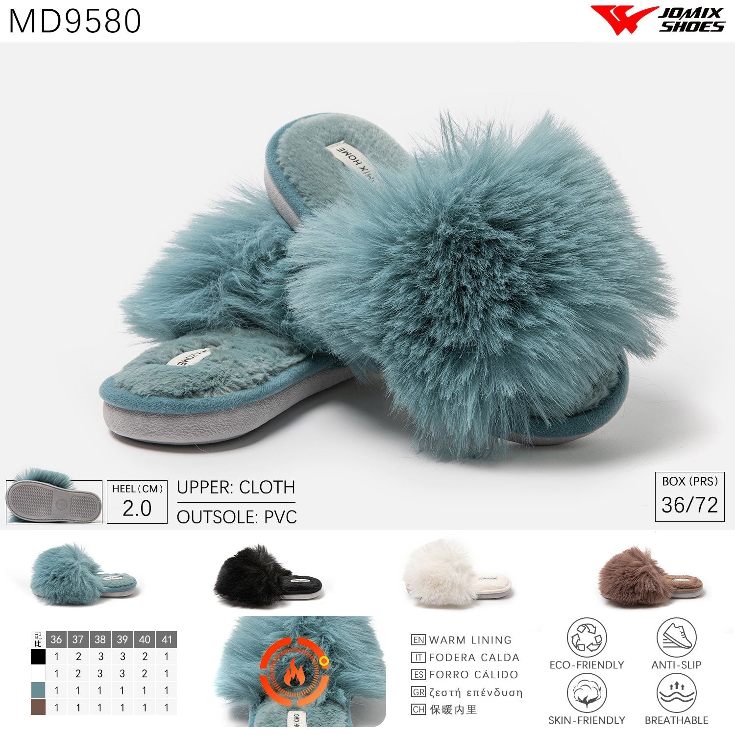 Pantofole da donna invernali Jomix Shoes MD9580 - Fornitura all'ingrosso di Scarpe Donna da Jomix Shoes B2B