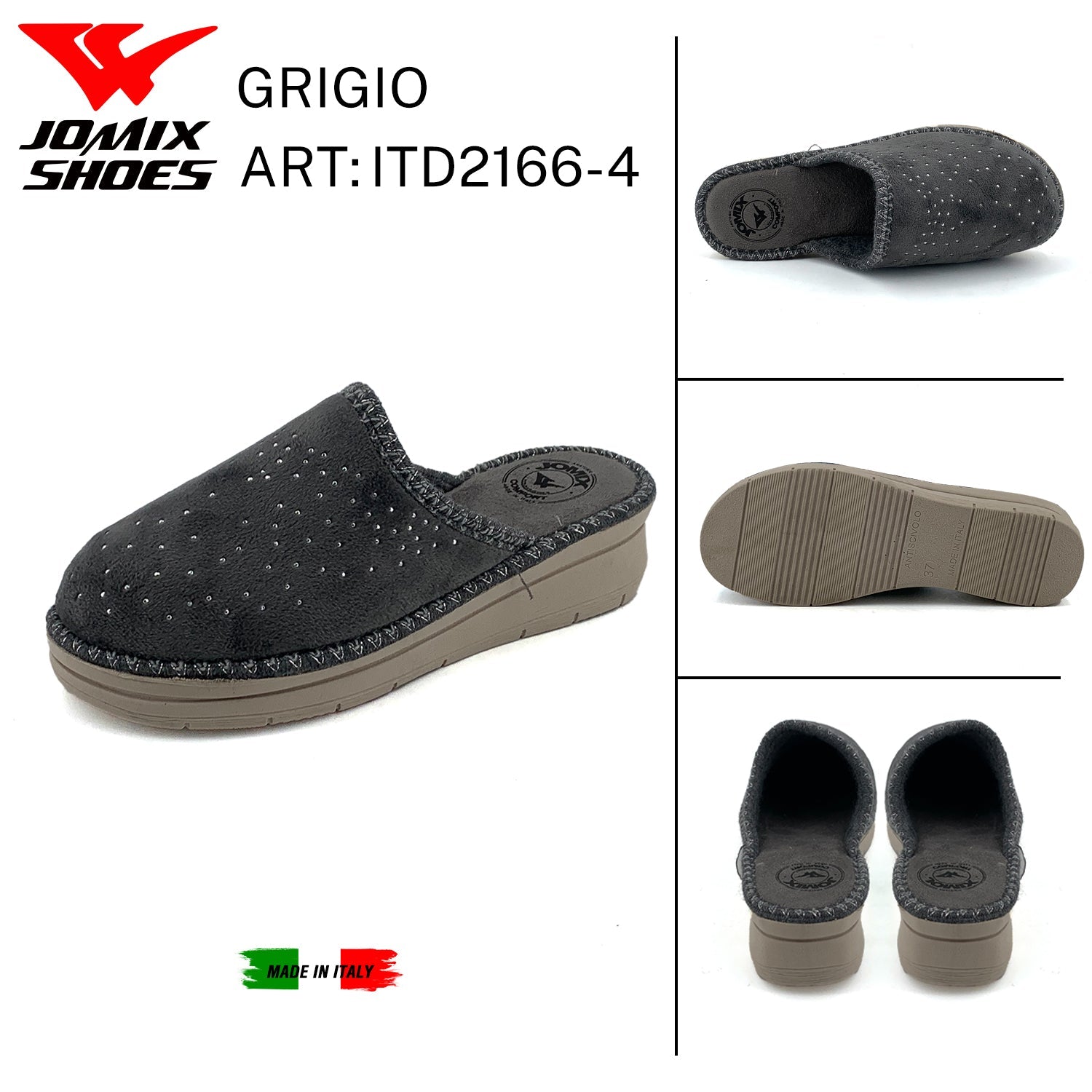Pantofole Da Donna Made In Italy ITD2166 - 4 - Fornitura all'ingrosso di Pantofole Donna da Jomix Shoes B2B