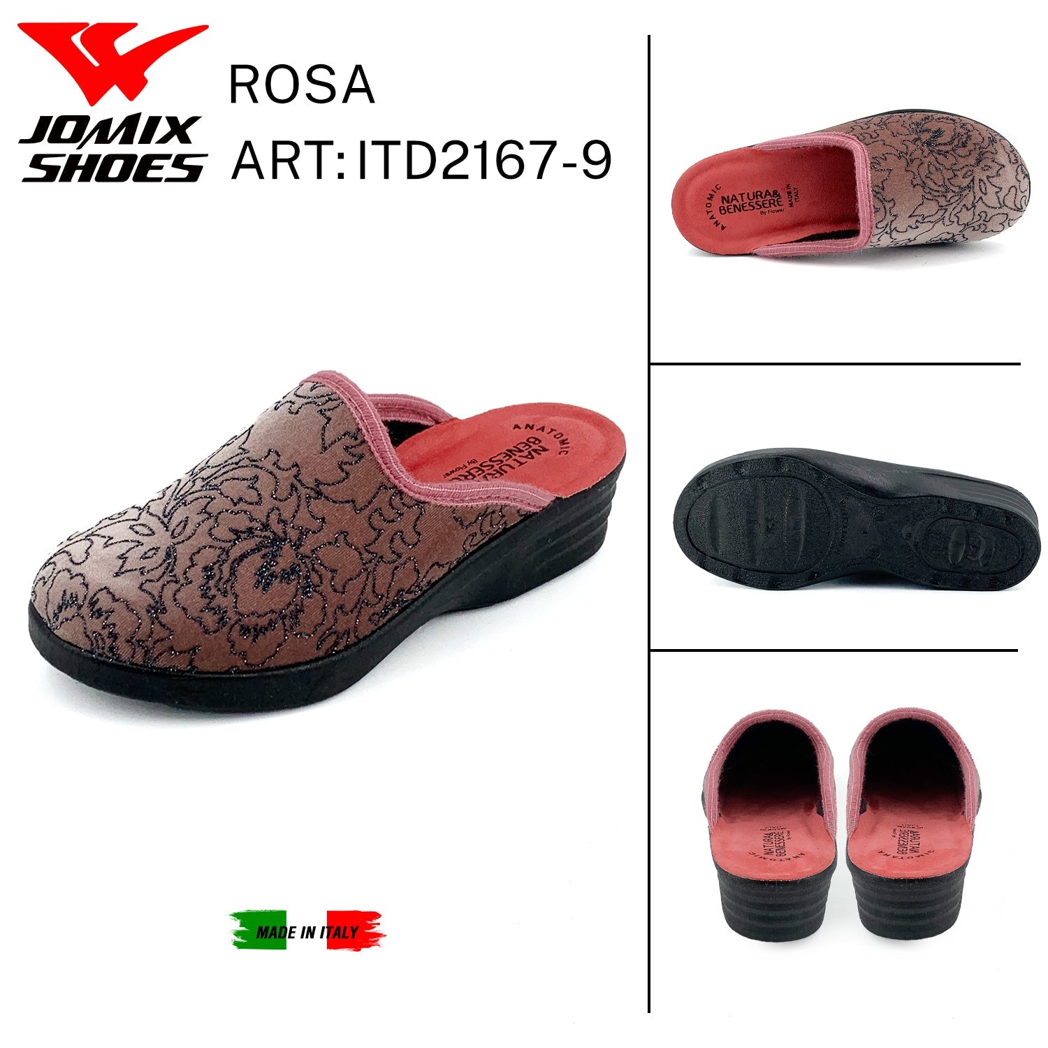 Pantofole Da Donna Made In Italy ITD2167 - 9 - Fornitura all'ingrosso di Pantofole Donna da Jomix Shoes B2B