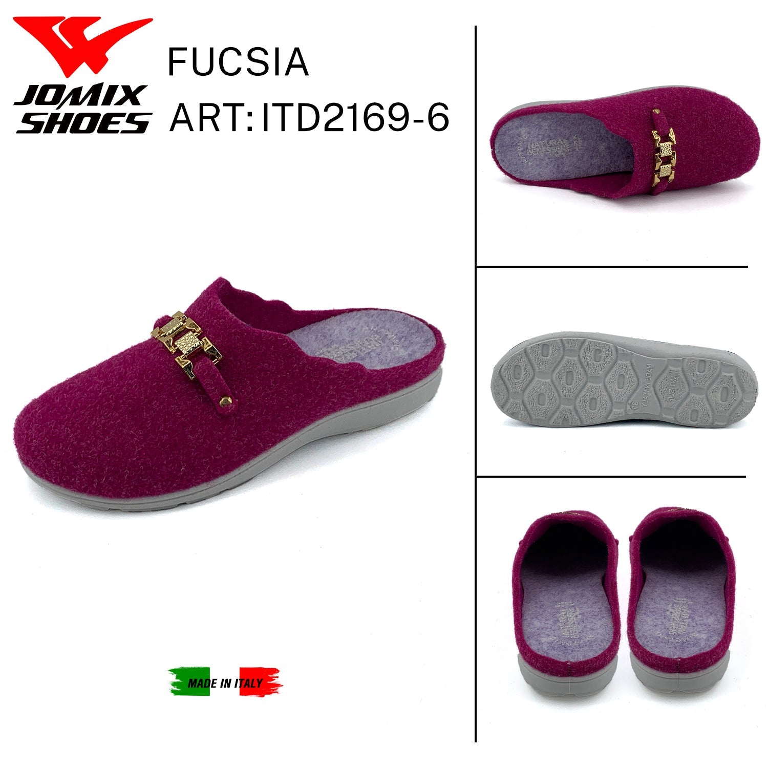 Pantofole Da Donna Made In Italy ITD2169 - 6 - Fornitura all'ingrosso di Pantofole Donna da Jomix Shoes B2B