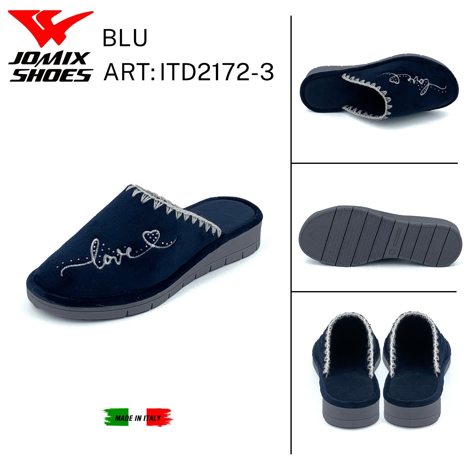 Pantofole Da Donna Made In Italy ITD2172 - 3 - Fornitura all'ingrosso di Pantofole Donna da Jomix Shoes B2B