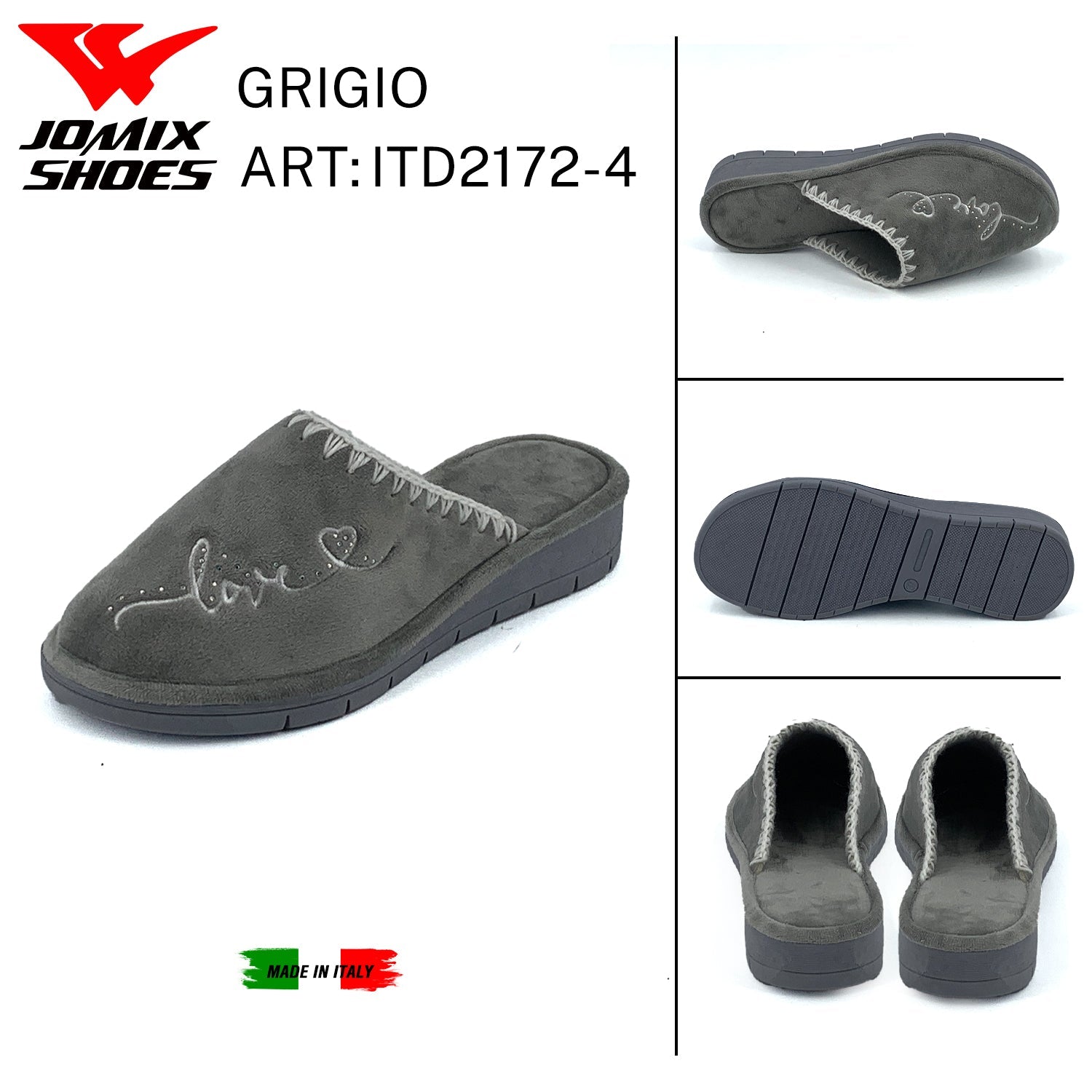 Pantofole Da Donna Made In Italy ITD2172 - 4 - Fornitura all'ingrosso di Pantofole Donna da Jomix Shoes B2B