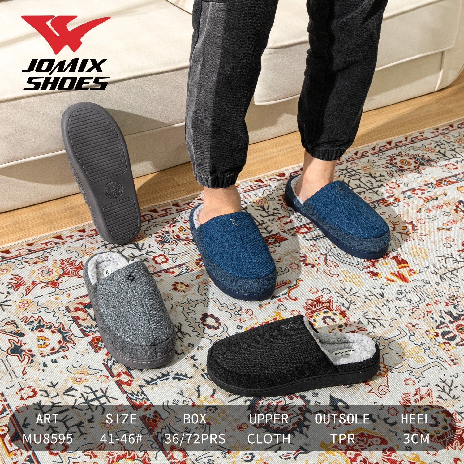 Pantofole da uomo Jomix Shoes MU8595 - Fornitura all'ingrosso di Pantofole Uomo da Jomix Shoes B2B