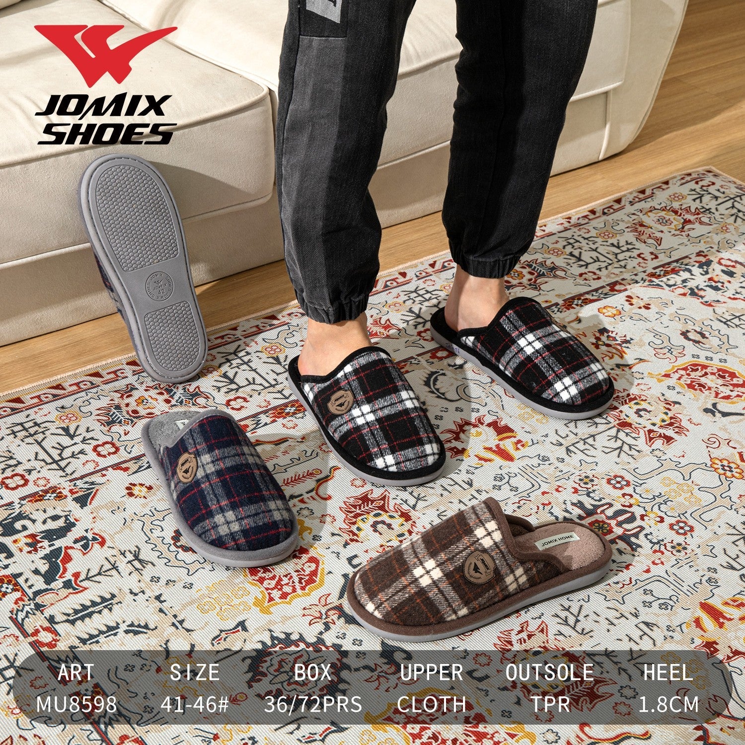 Pantofole da uomo Jomix Shoes MU8598 - Fornitura all'ingrosso di Pantofole Uomo da Jomix Shoes B2B