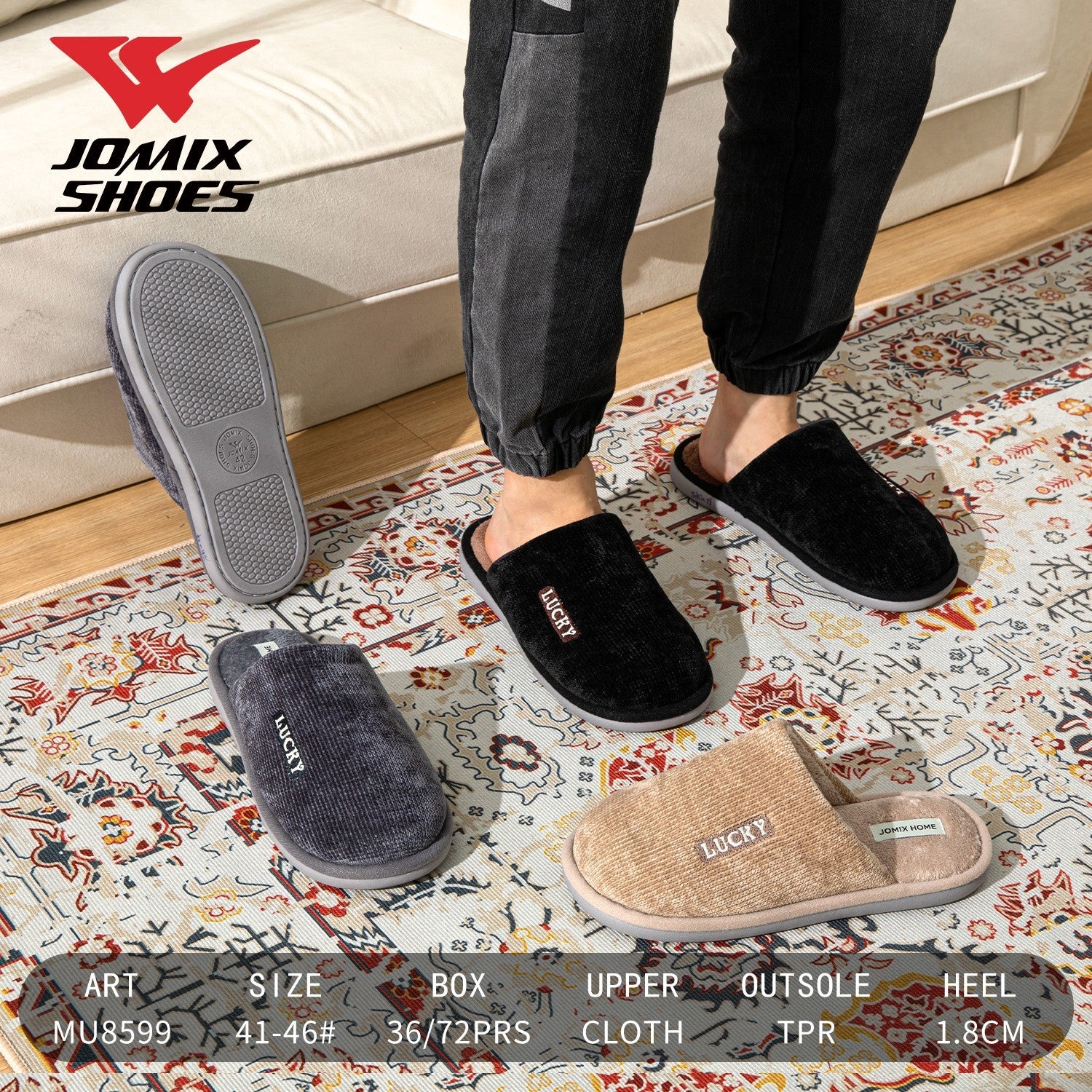 Pantofole da uomo Jomix Shoes MU8599 - Fornitura all'ingrosso di Pantofole Uomo da Jomix Shoes B2B