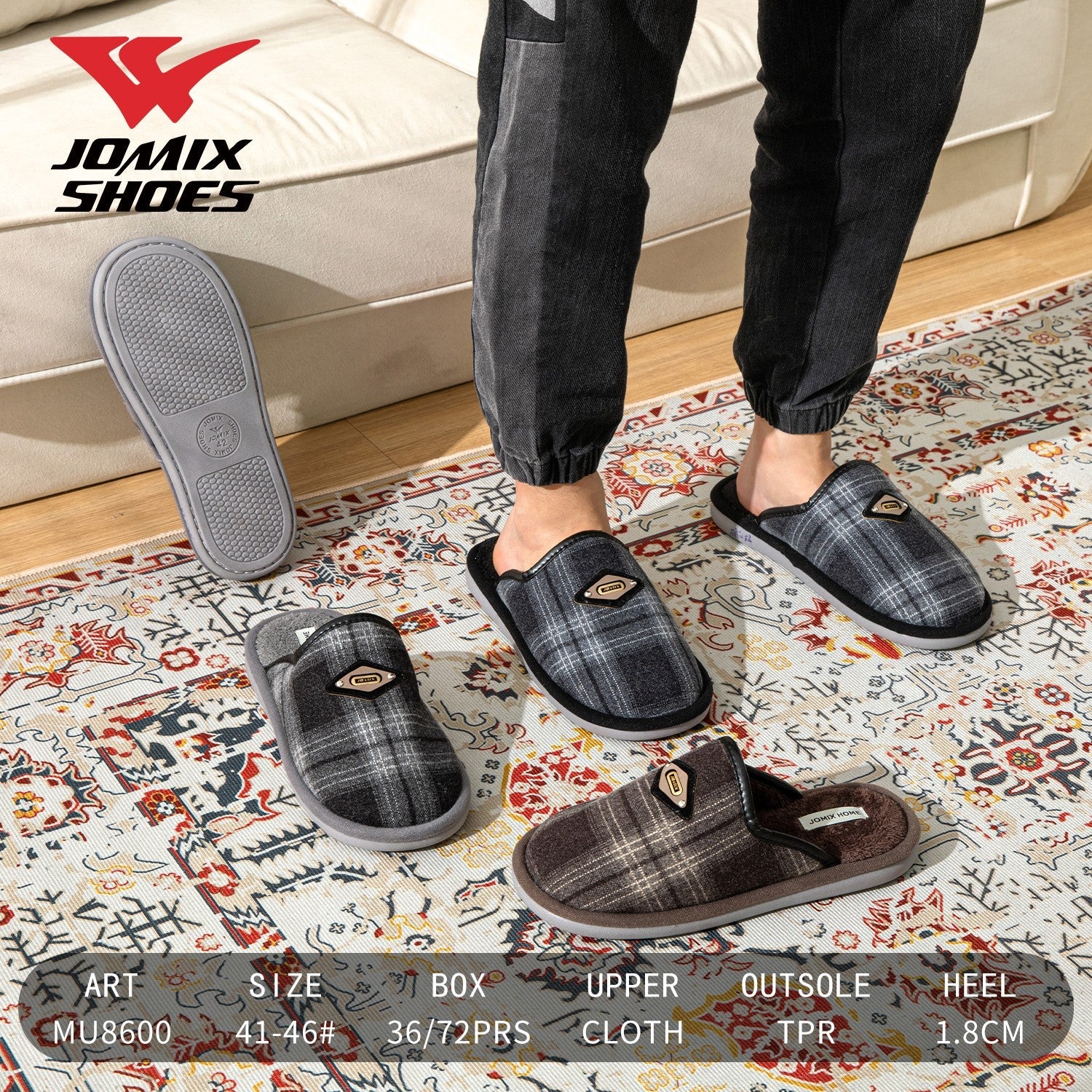 Pantofole da uomo Jomix Shoes MU8600 - Fornitura all'ingrosso di Pantofole Uomo da Jomix Shoes B2B