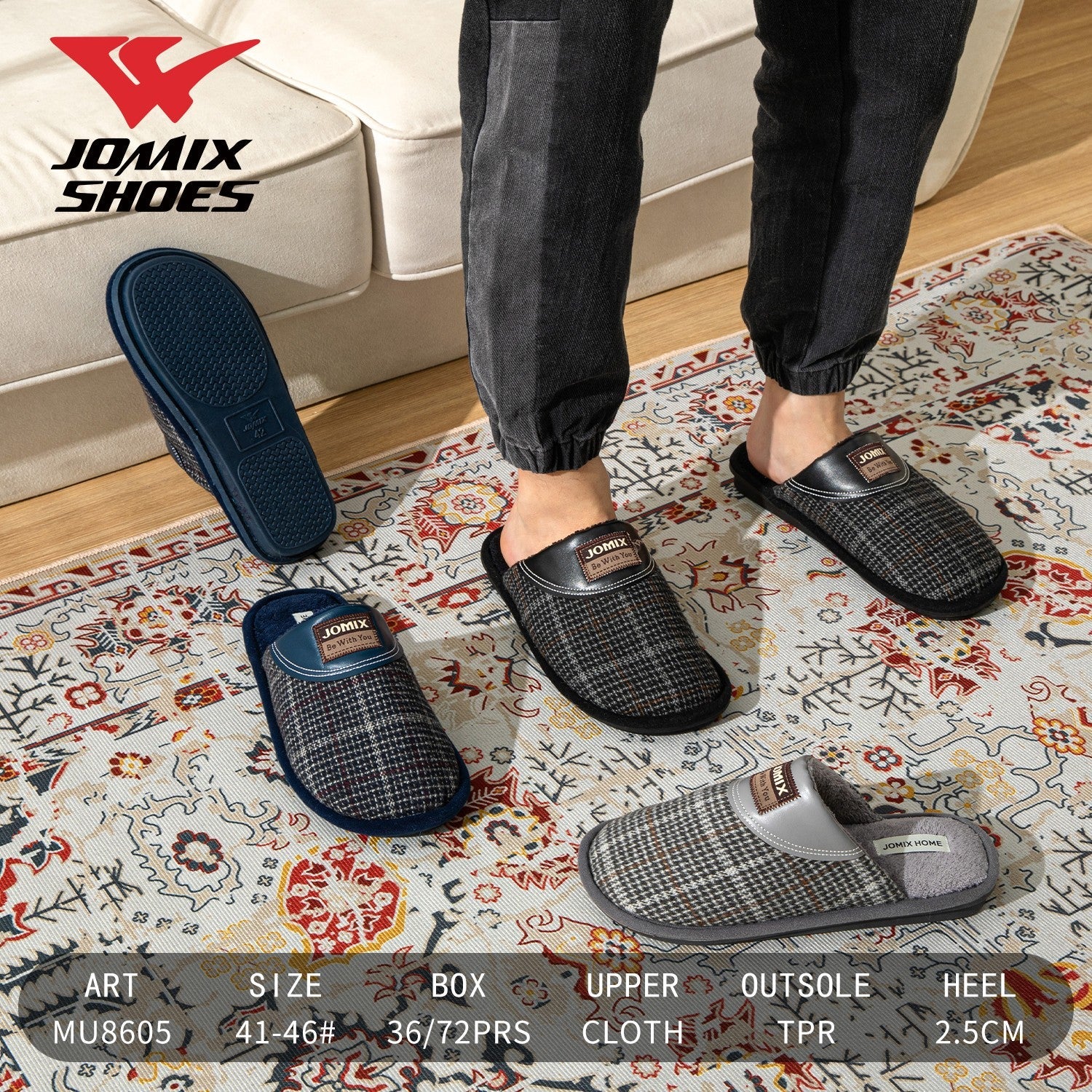 Pantofole da uomo Jomix Shoes MU8605 - Fornitura all'ingrosso di Pantofole Uomo da Jomix Shoes B2B