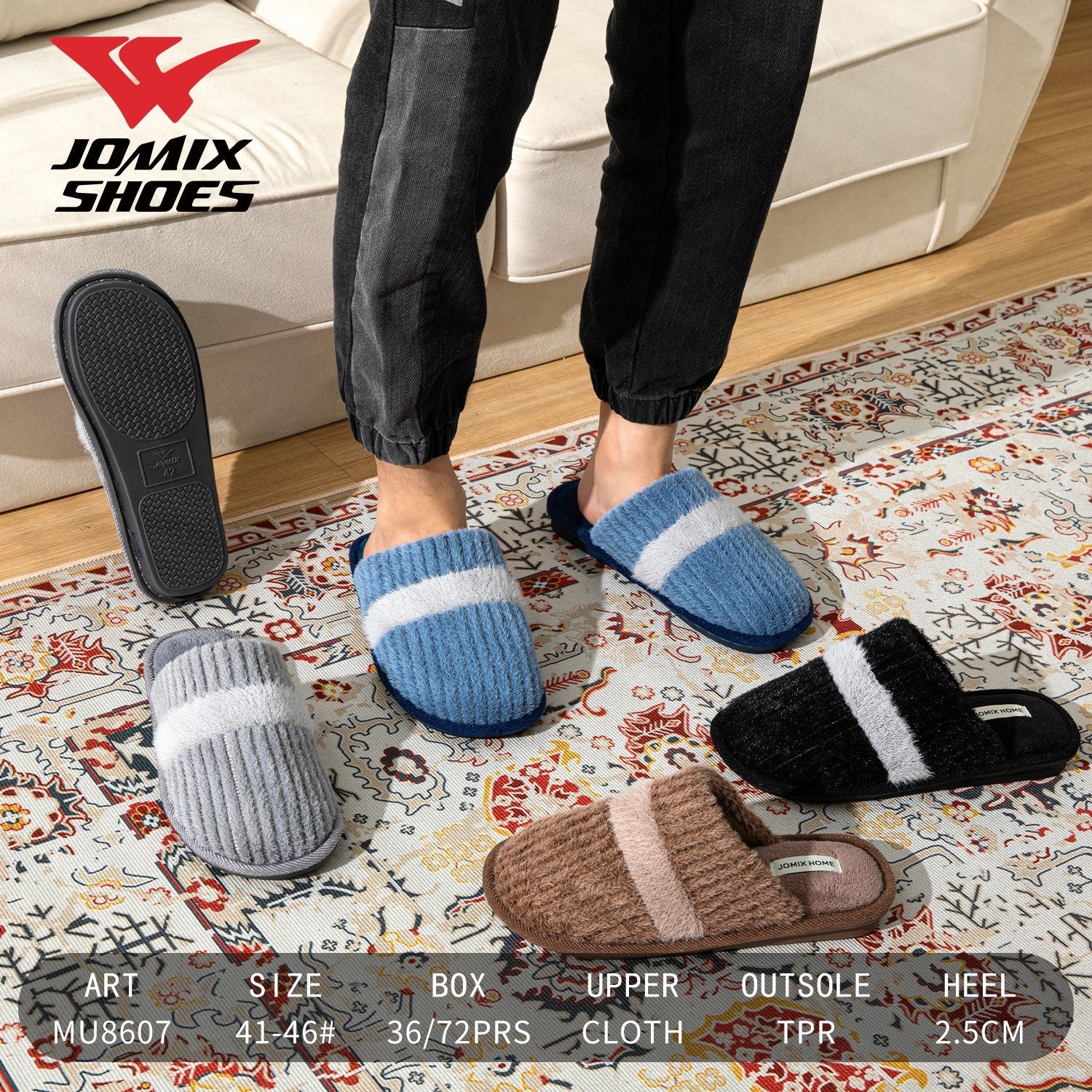 Pantofole da uomo Jomix Shoes MU8607 - Fornitura all'ingrosso di Pantofole Uomo da Jomix Shoes B2B