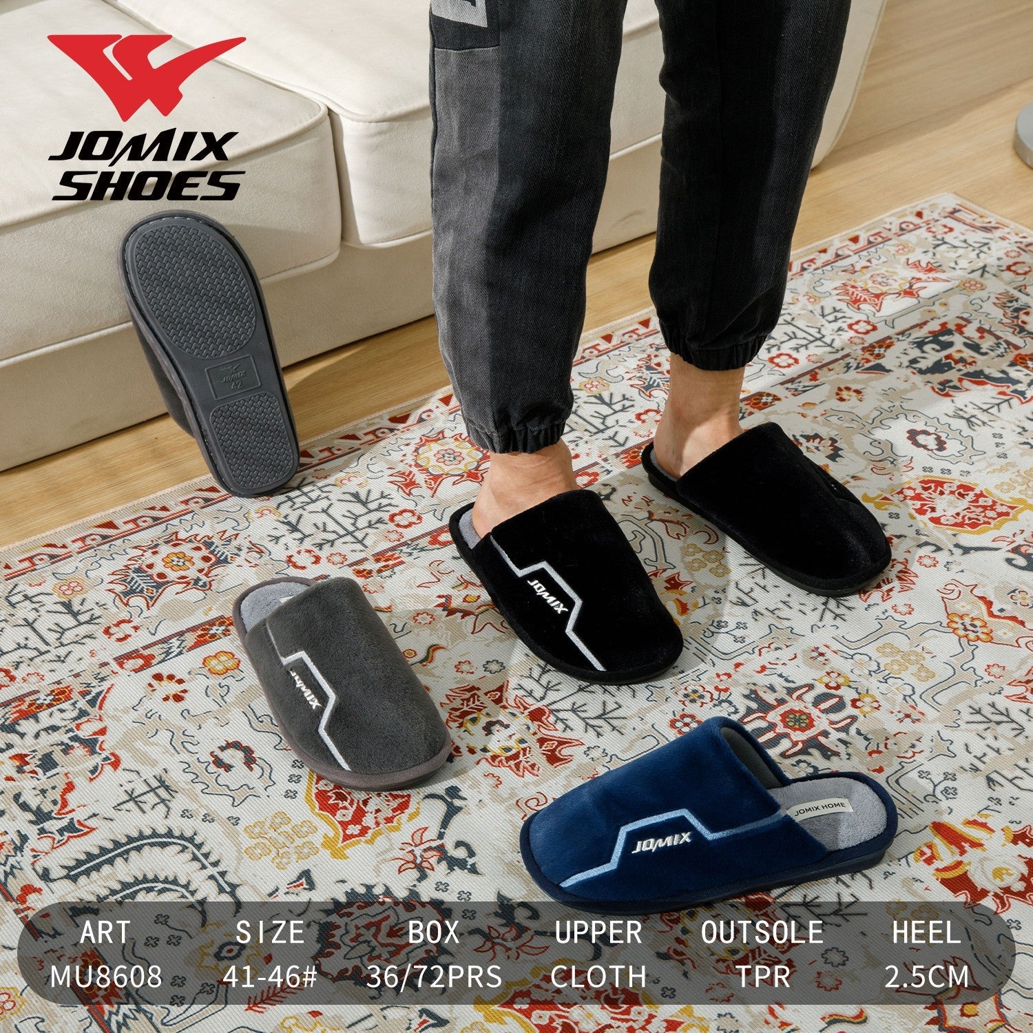 Pantofole da uomo Jomix Shoes MU8608 - Fornitura all'ingrosso di Pantofole Uomo da Jomix Shoes B2B