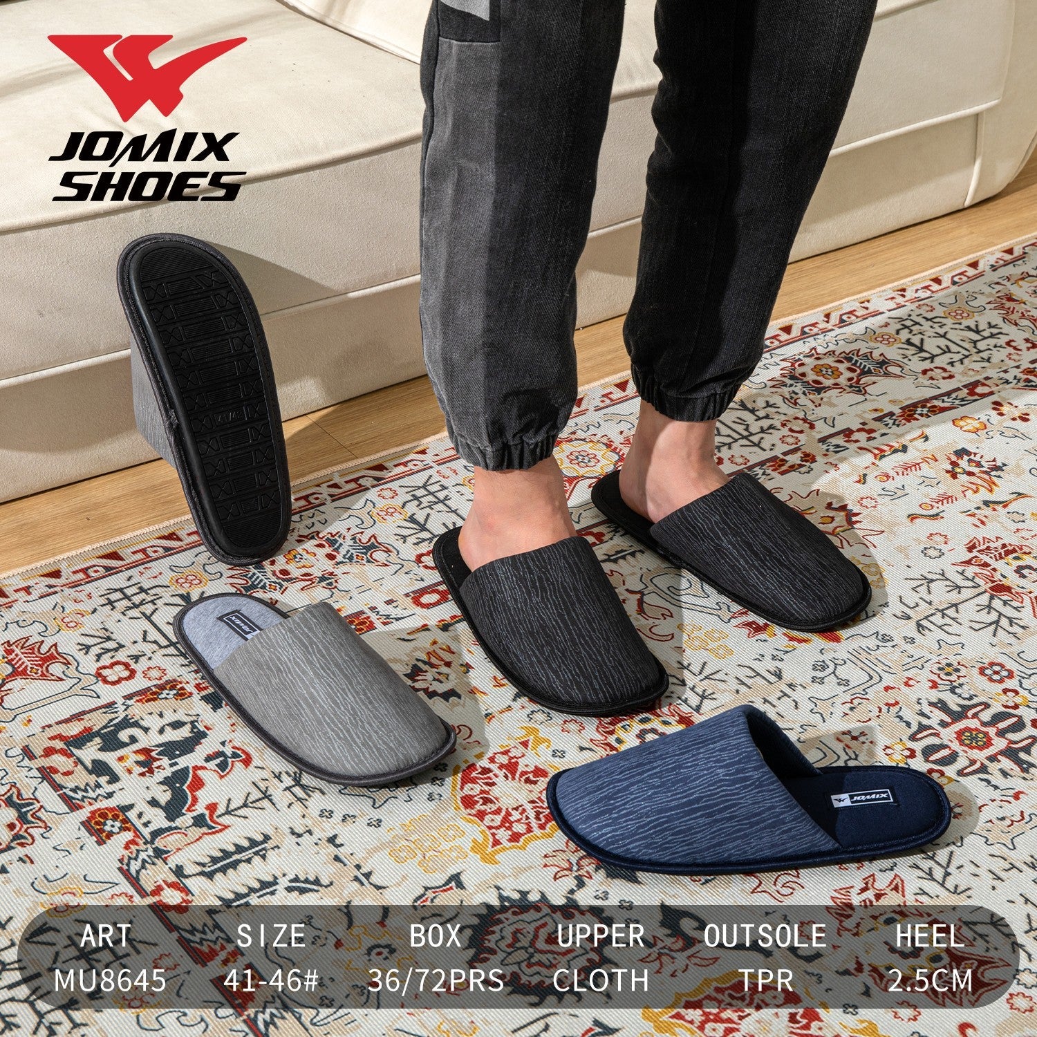 Pantofole da uomo Jomix Shoes MU8645 - Fornitura all'ingrosso di Pantofole Uomo da Jomix Shoes B2B