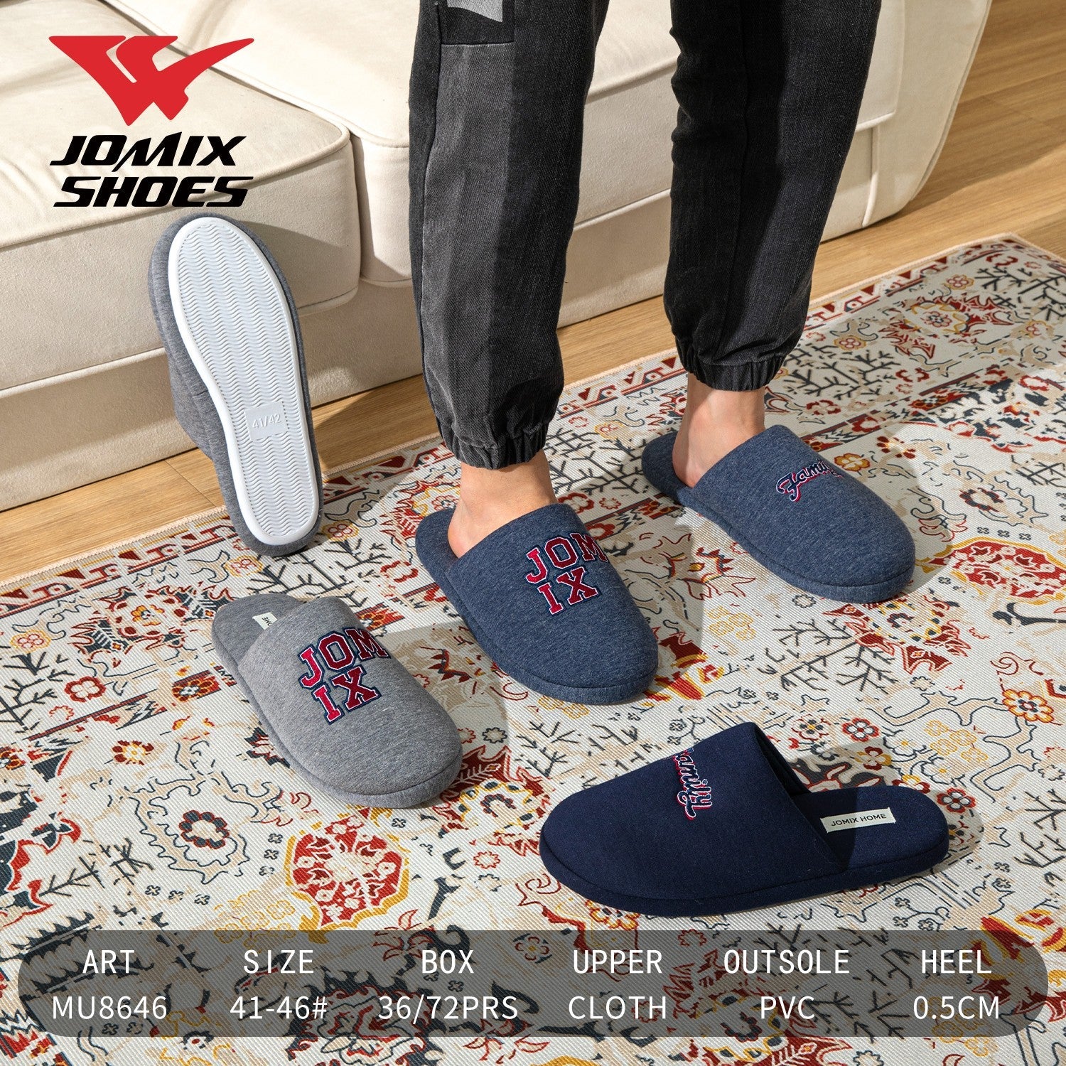 Pantofole da uomo Jomix Shoes MU8646 - Fornitura all'ingrosso di Pantofole Uomo da Jomix Shoes B2B