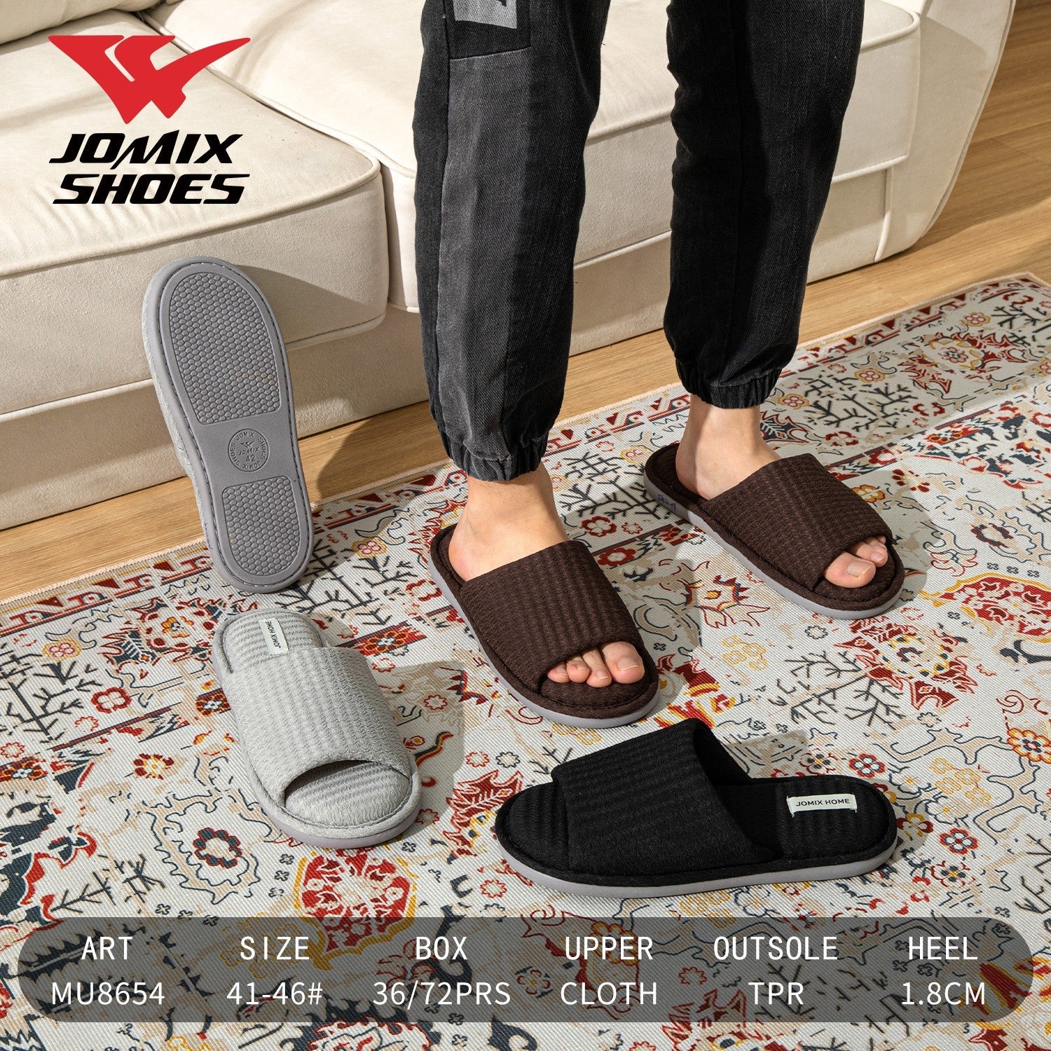 Pantofole da uomo Jomix Shoes MU8654 - Fornitura all'ingrosso di Pantofole Uomo da Jomix Shoes B2B