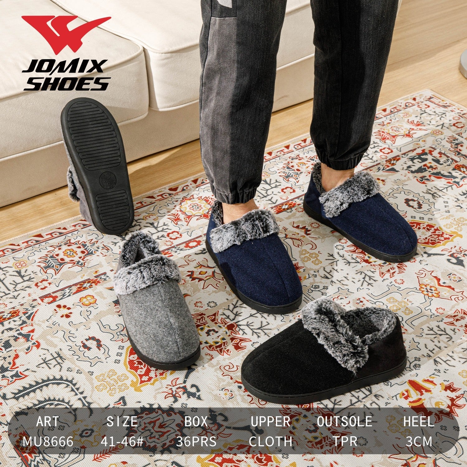 Pantofole da uomo Jomix Shoes MU8666 - Fornitura all'ingrosso di Pantofole Uomo da Jomix Shoes B2B