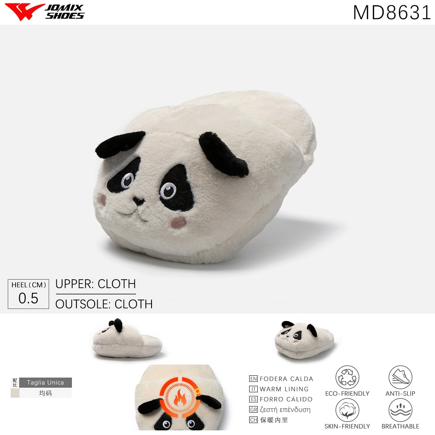 Pantofole peluche Jomix Shoes MD8631 - Fornitura all'ingrosso di Pantofole Peluche Donna da Jomix Shoes B2B