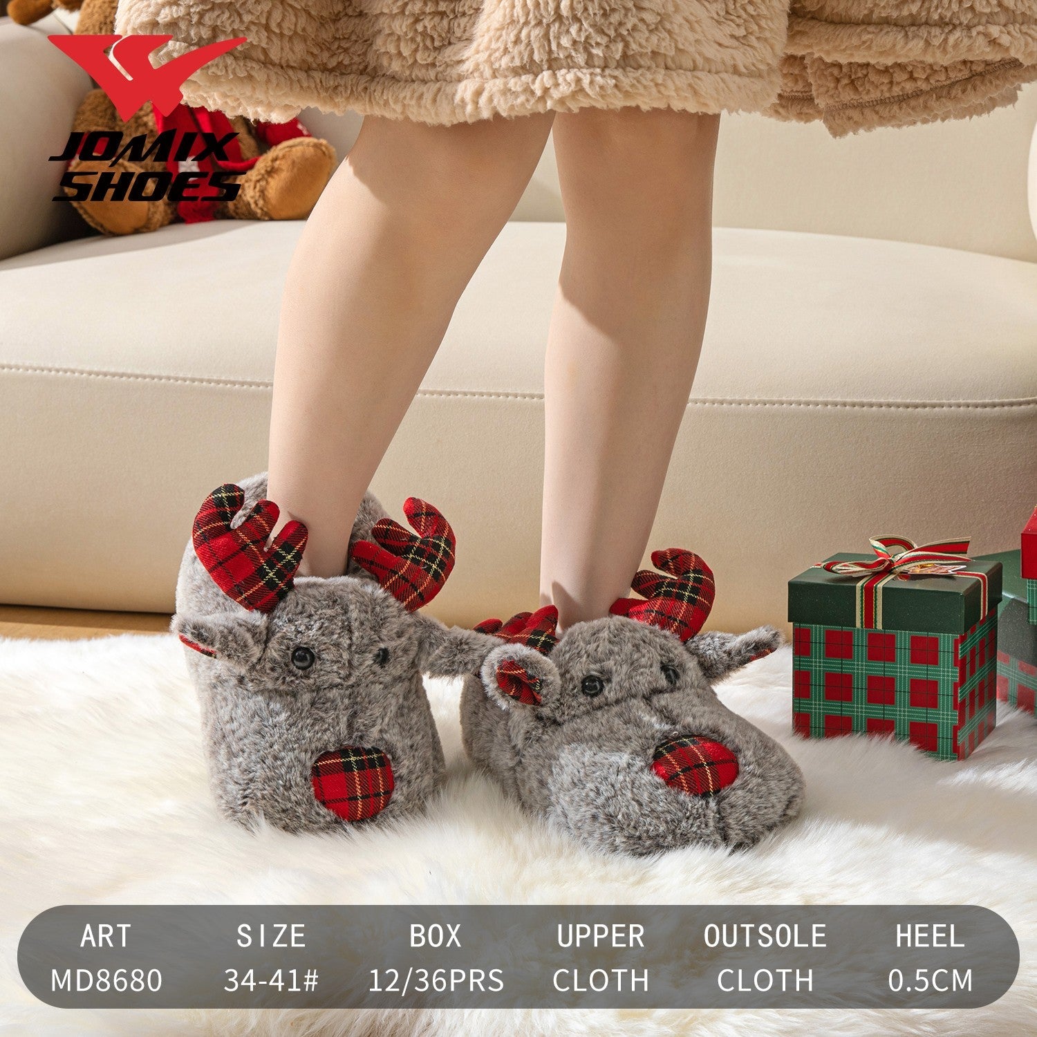 Pantofole peluche Jomix Shoes MD8680 - Fornitura all'ingrosso di Pantofole Peluche Donna da Jomix Shoes B2B