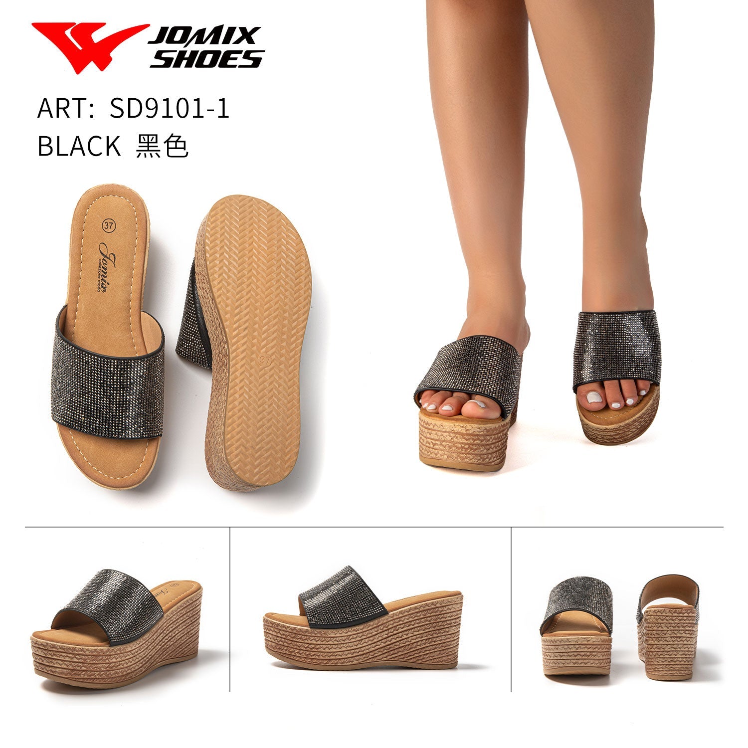 Sandali Da Donna Con Zeppa Jomix Shoes Sd9101 - 1 - Fornitura all'ingrosso di Sandali Donna da Jomix Shoes B2B