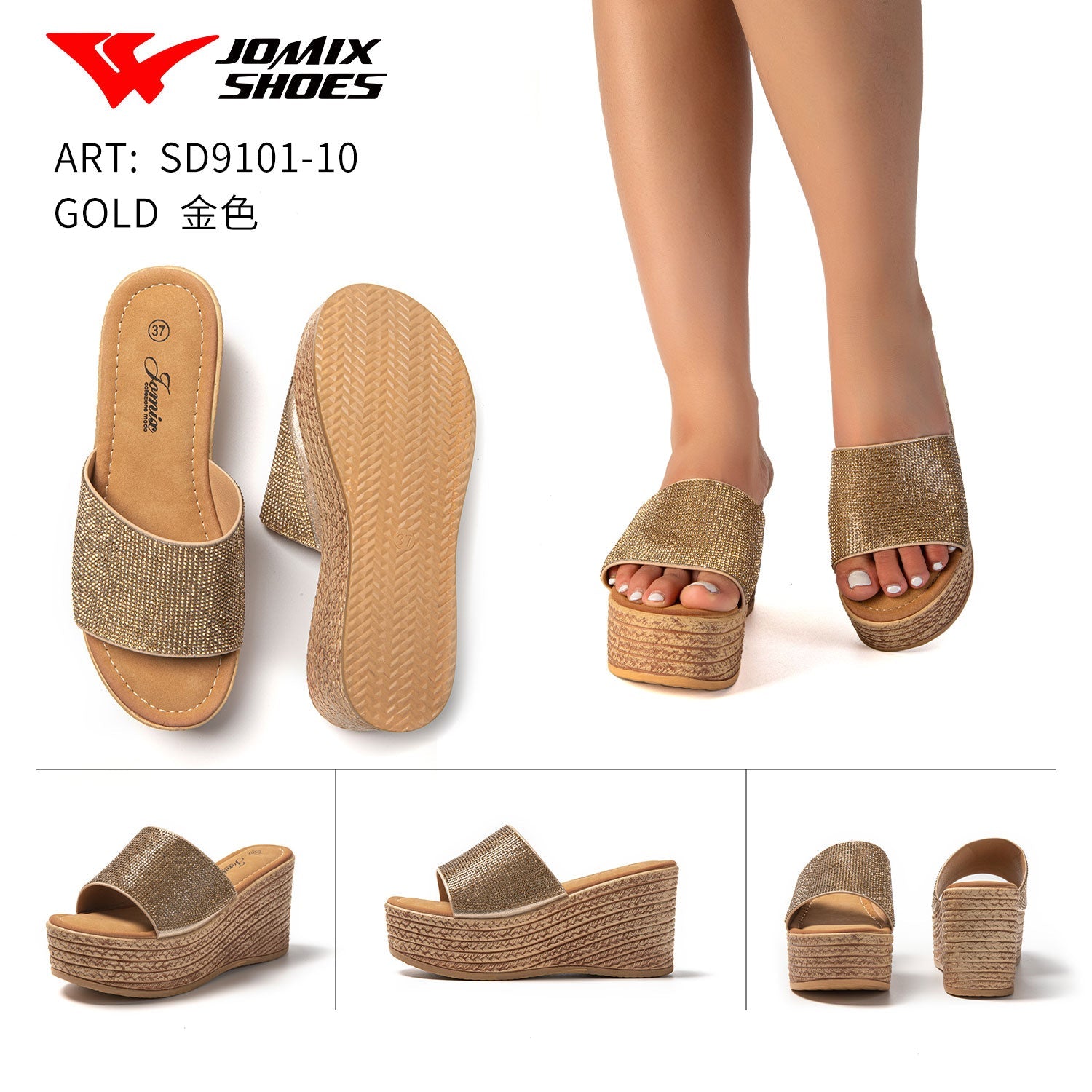 Sandali Da Donna Con Zeppa Jomix Shoes Sd9101-10