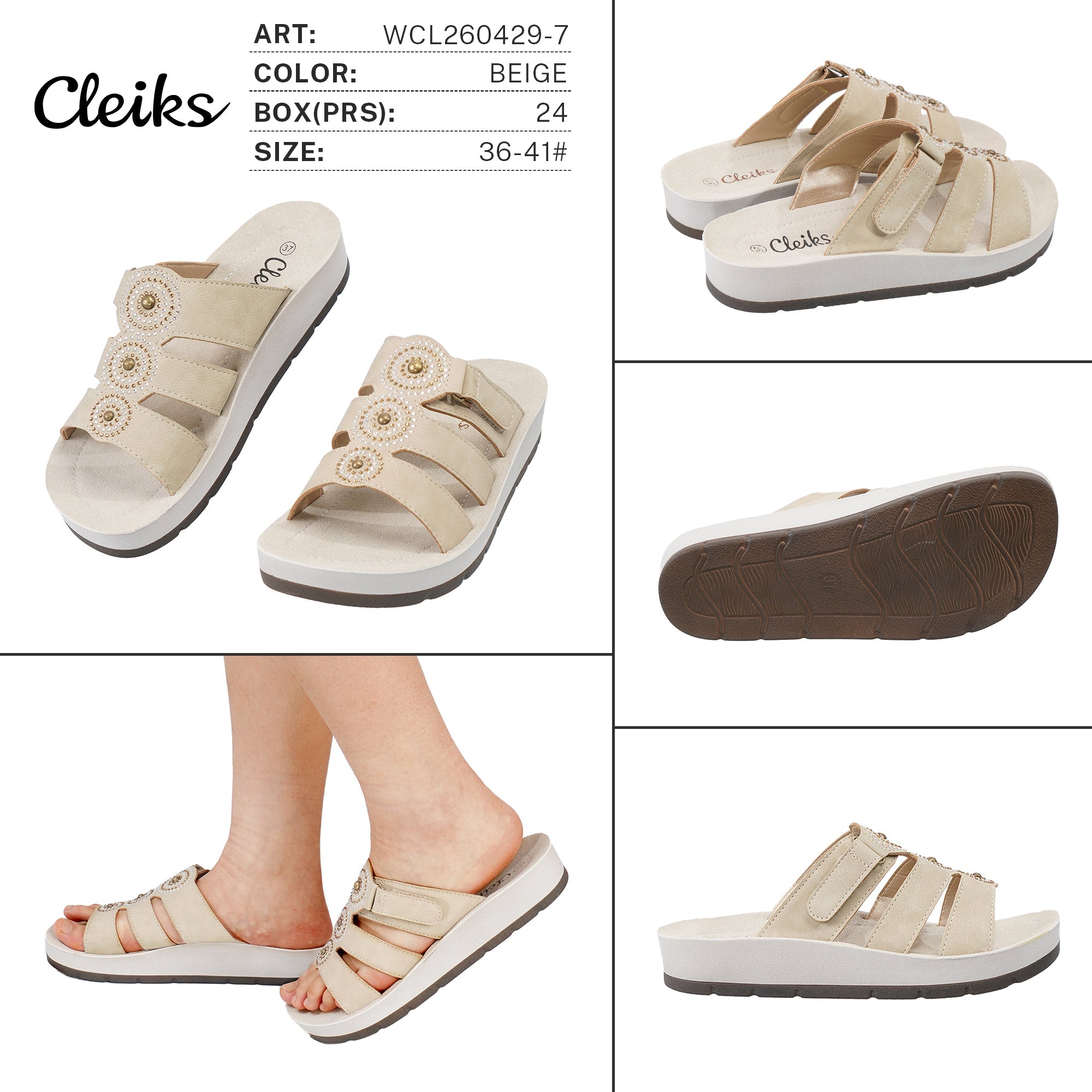 Sandali da Donna WCL260429 - 7 - Fornitura all'ingrosso di Sandali Donna da Jomix Shoes B2B