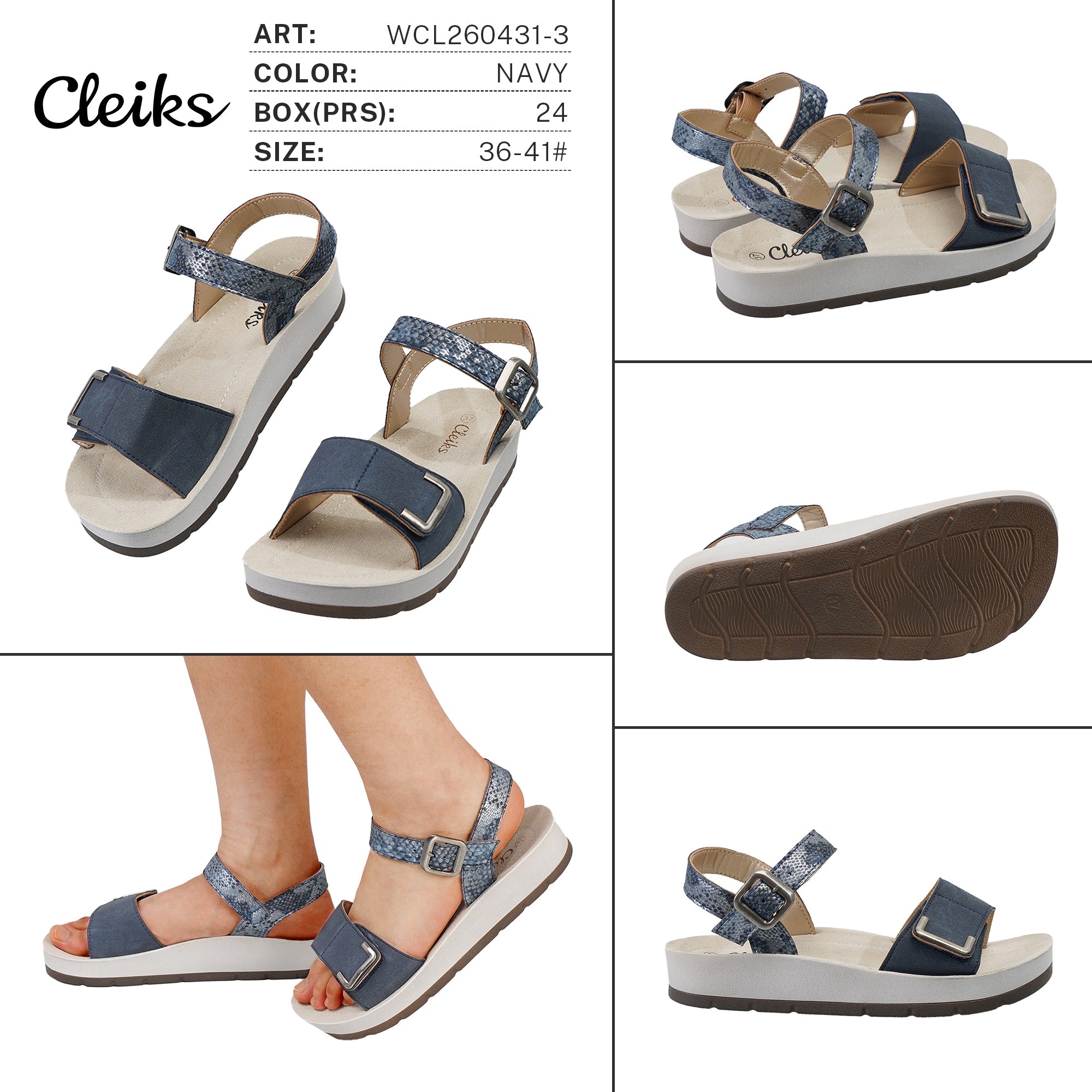 Sandali da Donna WCL260431-3 - Fornitura all'ingrosso di Sandali Donna da Jomix Shoes B2B