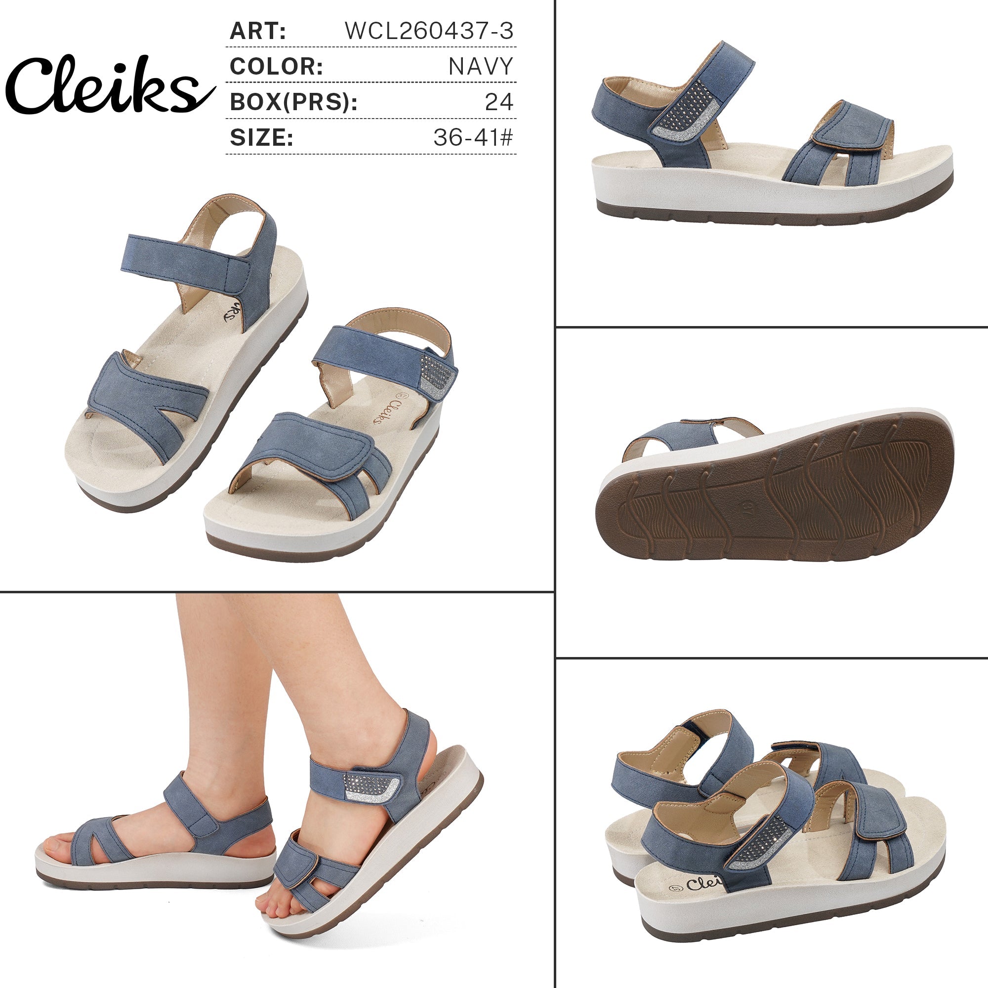 Sandali da Donna WCL260437 - 3 - Fornitura all'ingrosso di Sandali Donna da Jomix Shoes B2B